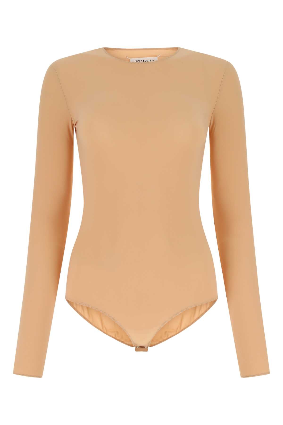 Maison Margiela Women Skin Pink Stretch Nylon Bodysuit - JUSTLUXURY