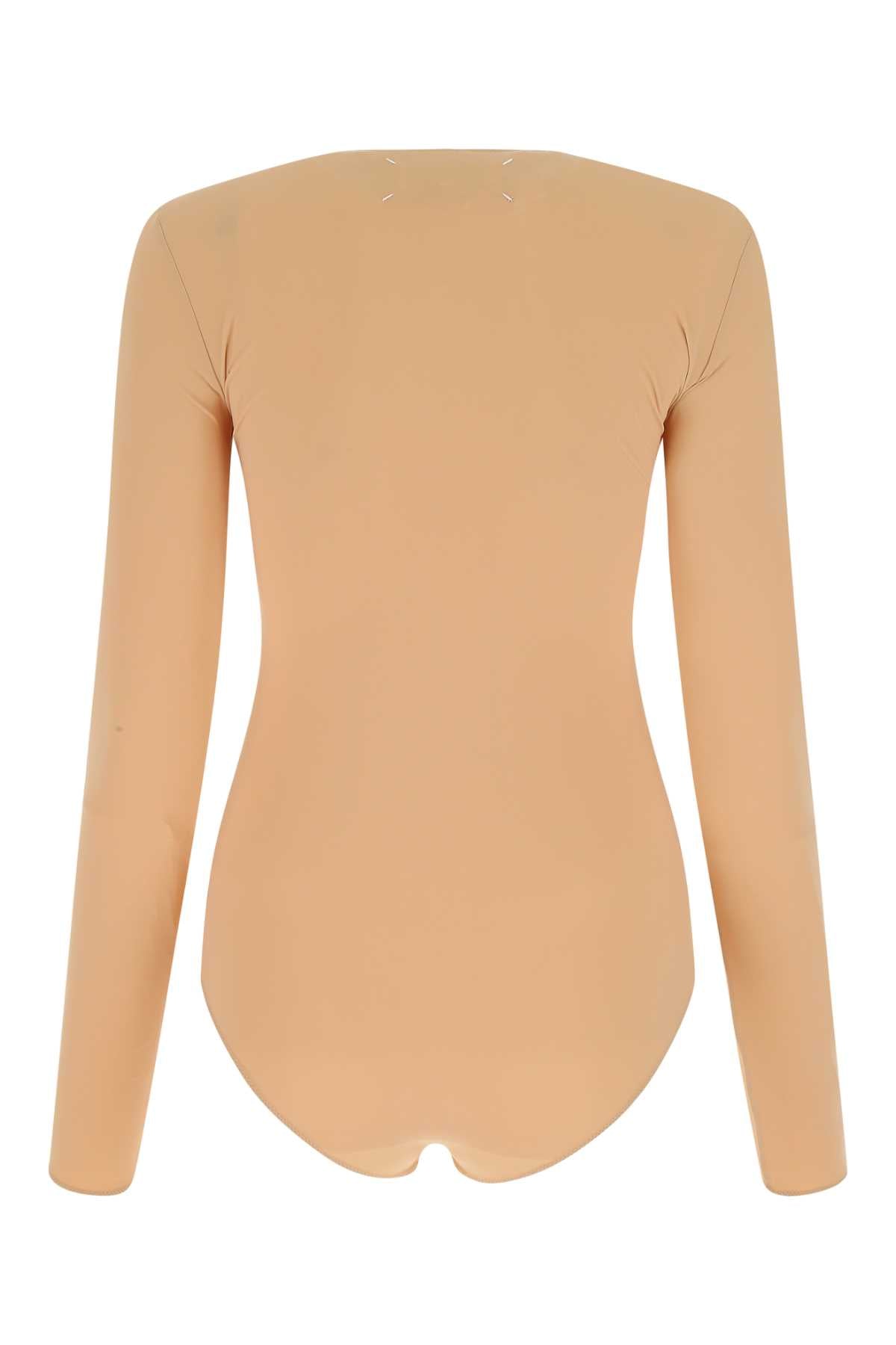 Maison Margiela Women Skin Pink Stretch Nylon Bodysuit - JUSTLUXURY