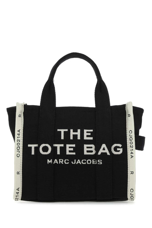 Marc Jacobs Women Black Canvas The Tote Shopping Bag