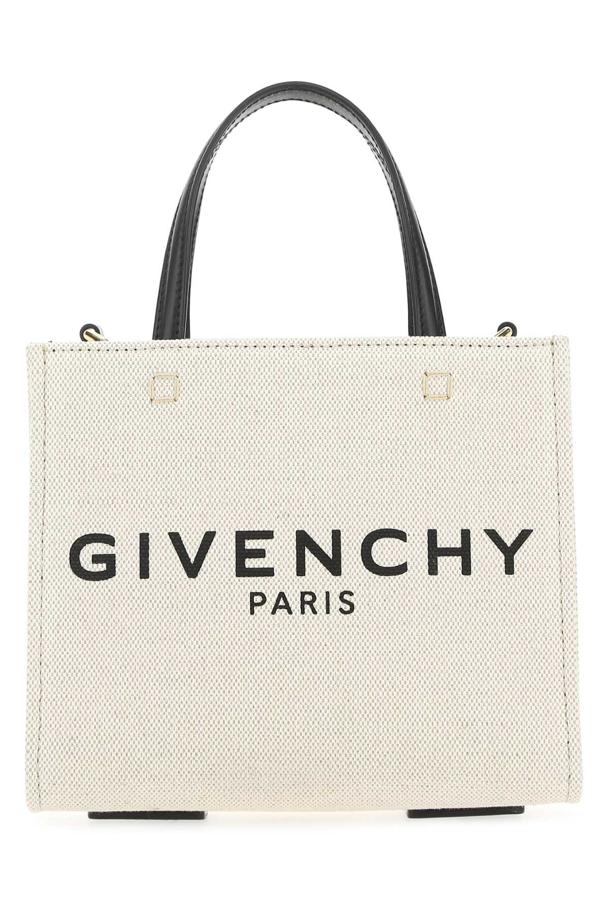 Givenchy Women Ivory Canvas Mini G-Tote Handbag - JUSTLUXURY