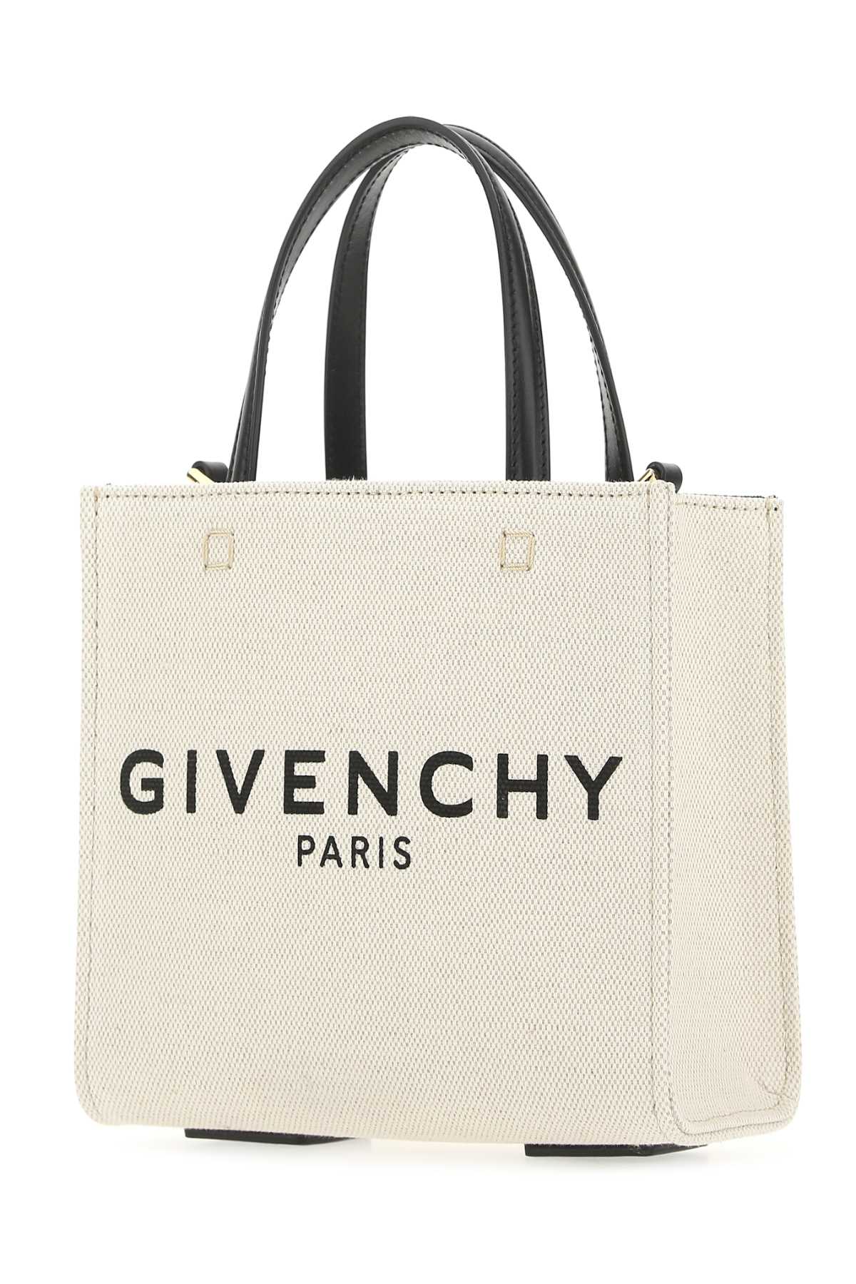 Givenchy Women Ivory Canvas Mini G-Tote Handbag - JUSTLUXURY