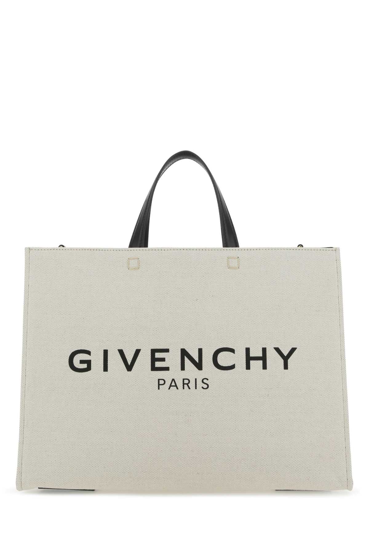 Givenchy Women Ivory Canvas Medium G Shopping Bag - JUSTLUXURY