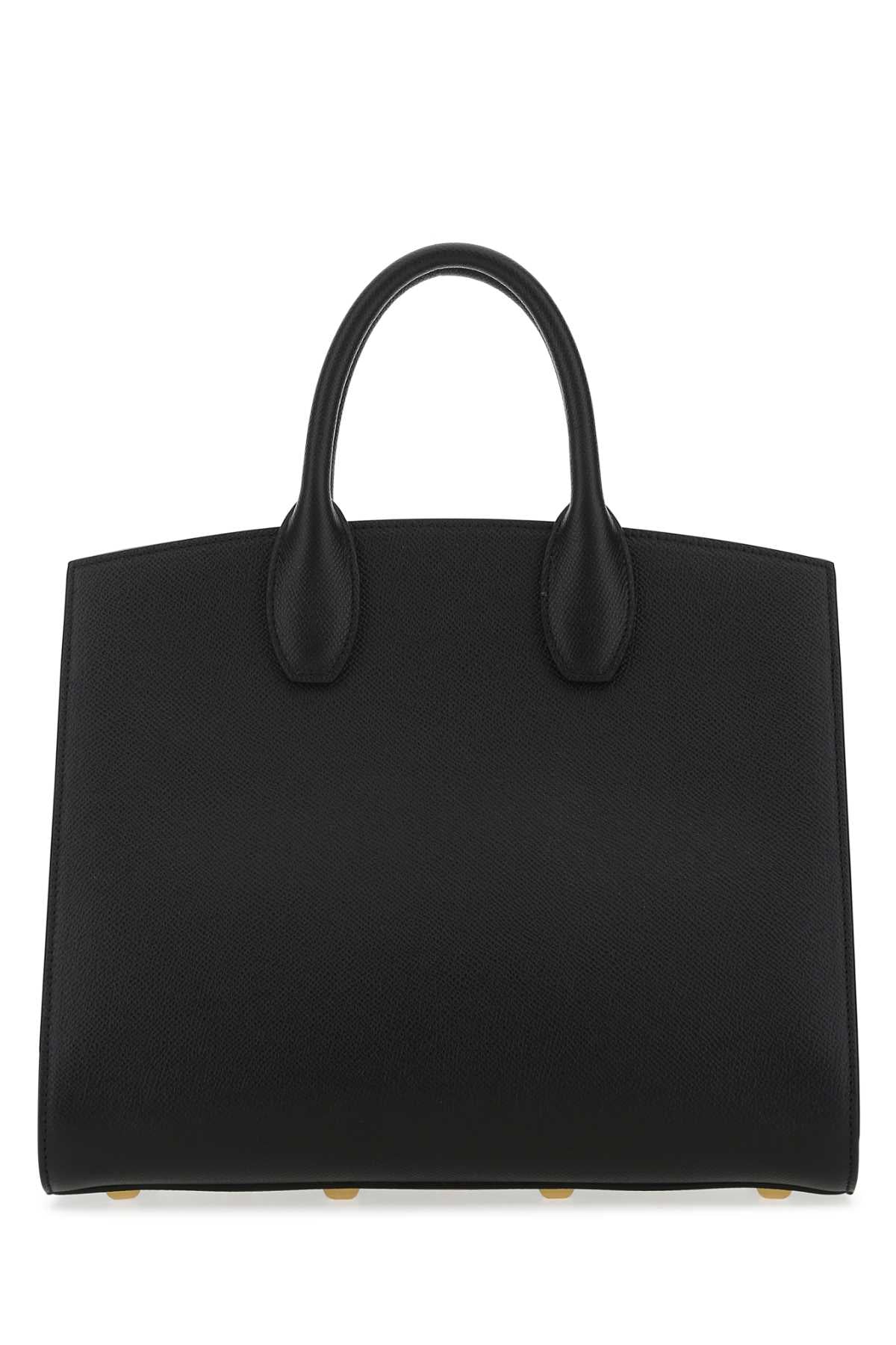 Salvatore Ferragamo Women Black Leather The Studio Handbag - JUSTLUXURY