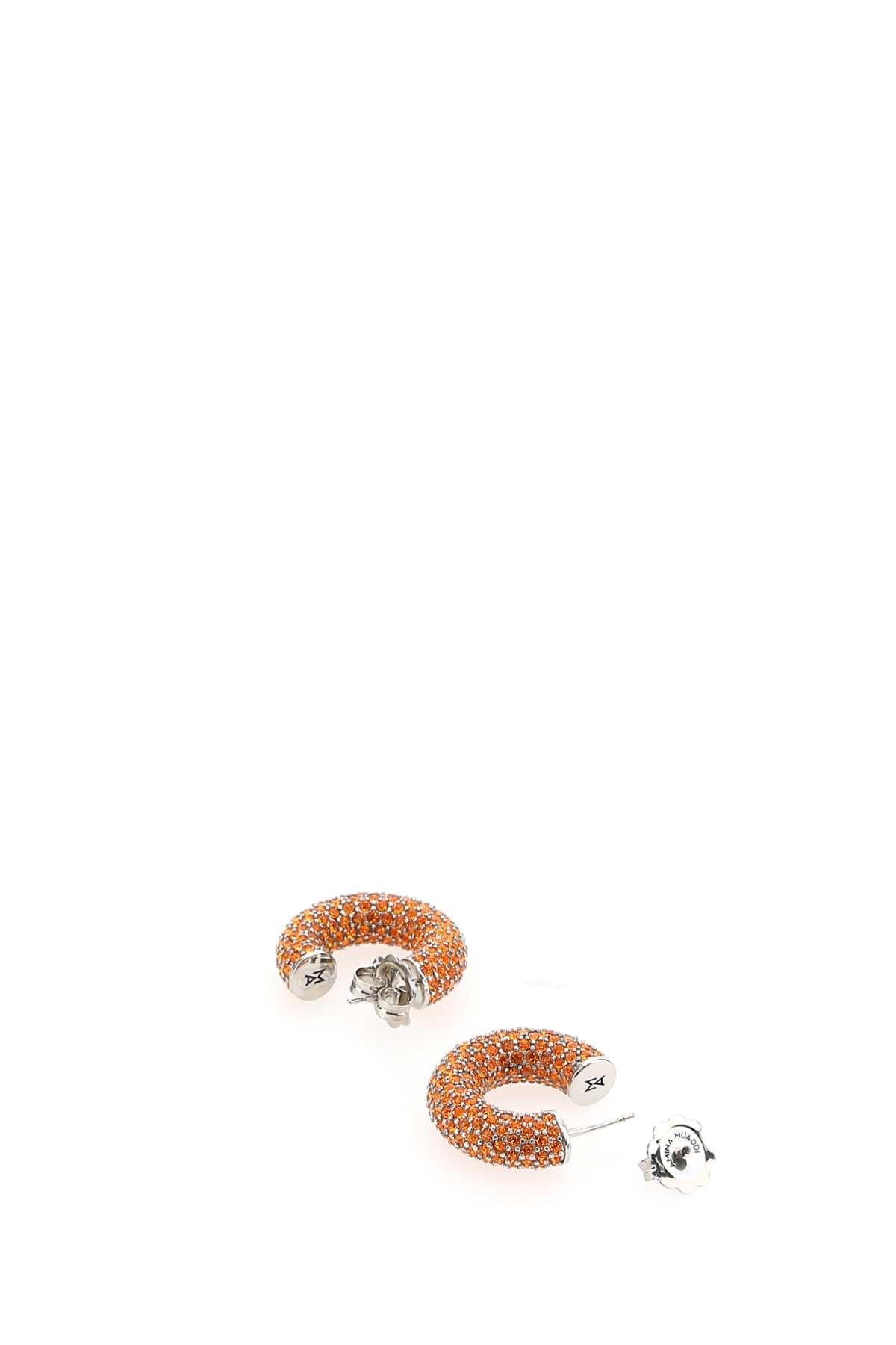 Amina Muaddi Women Embellished Metal Mini Cameron Earrings - JUSTLUXURY