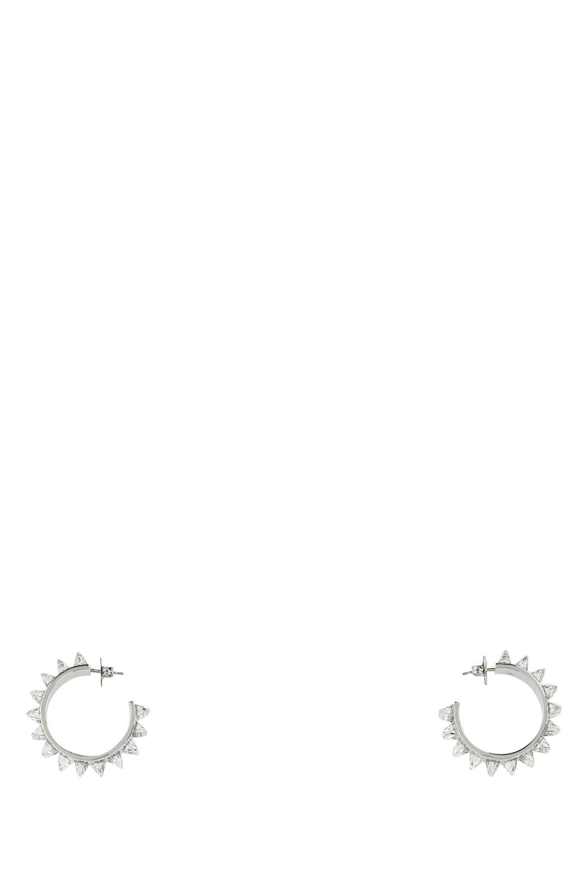 Amina Muaddi Women Embellished Metal Big Karma Earrings - JUSTLUXURY