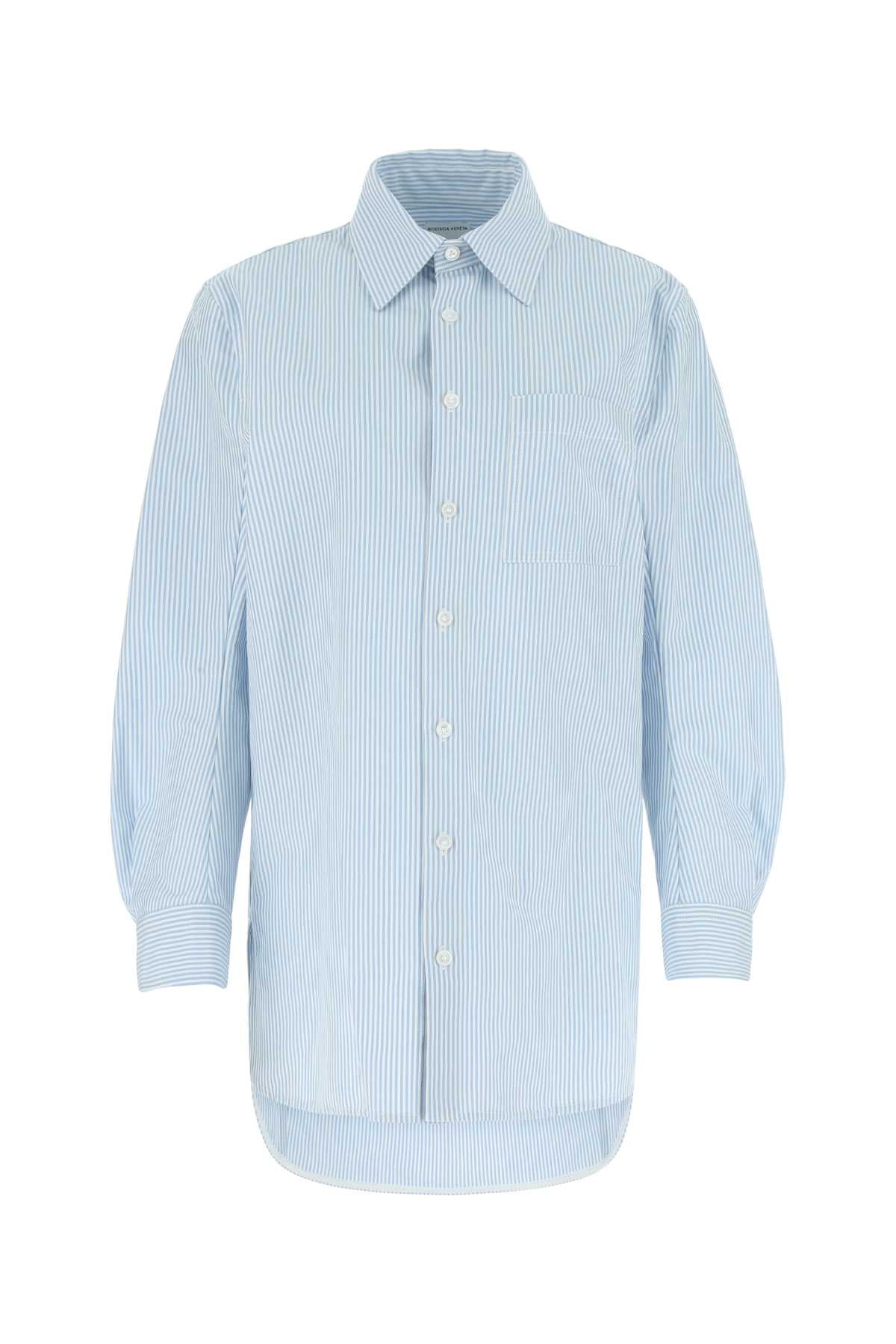 Bottega Veneta Women Embroidered Cotton Oversize Shirt - JUSTLUXURY