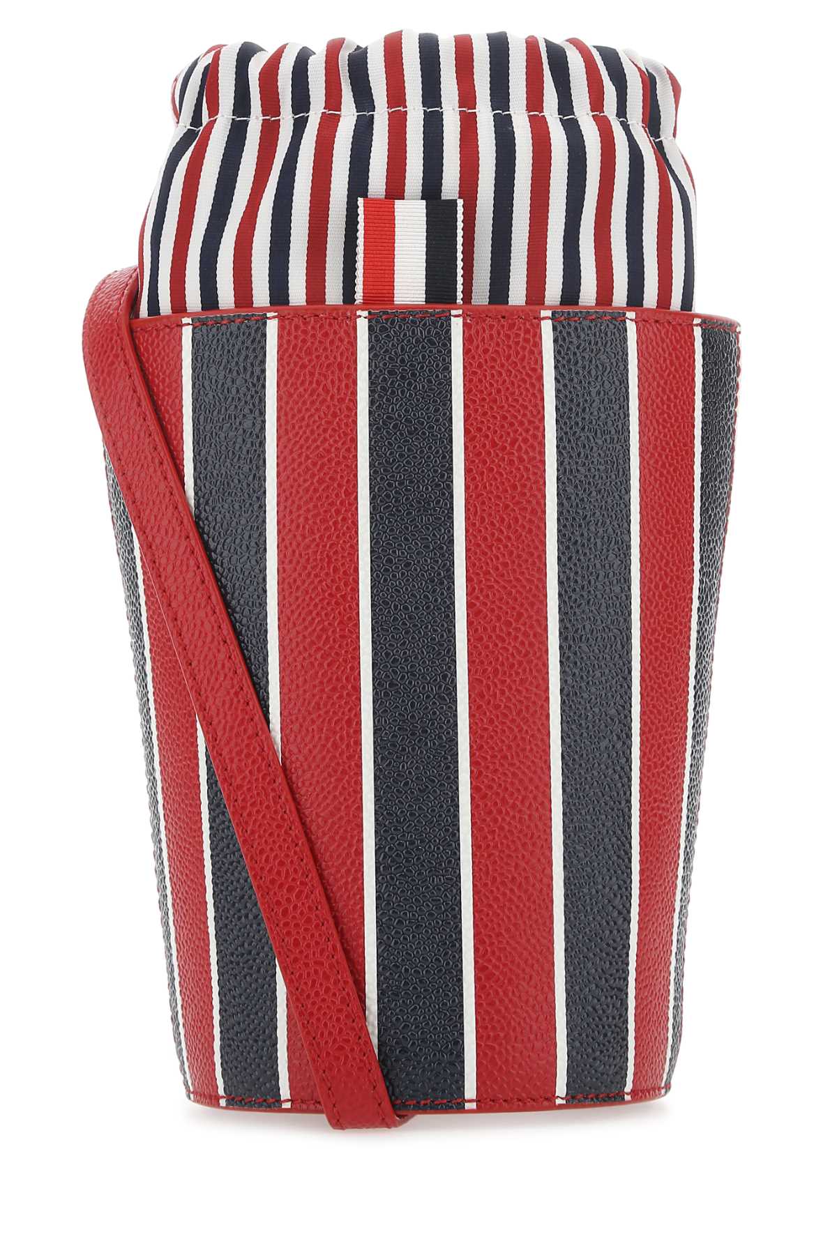 Thom Browne Women Printed Leather Mini Bucket Bag