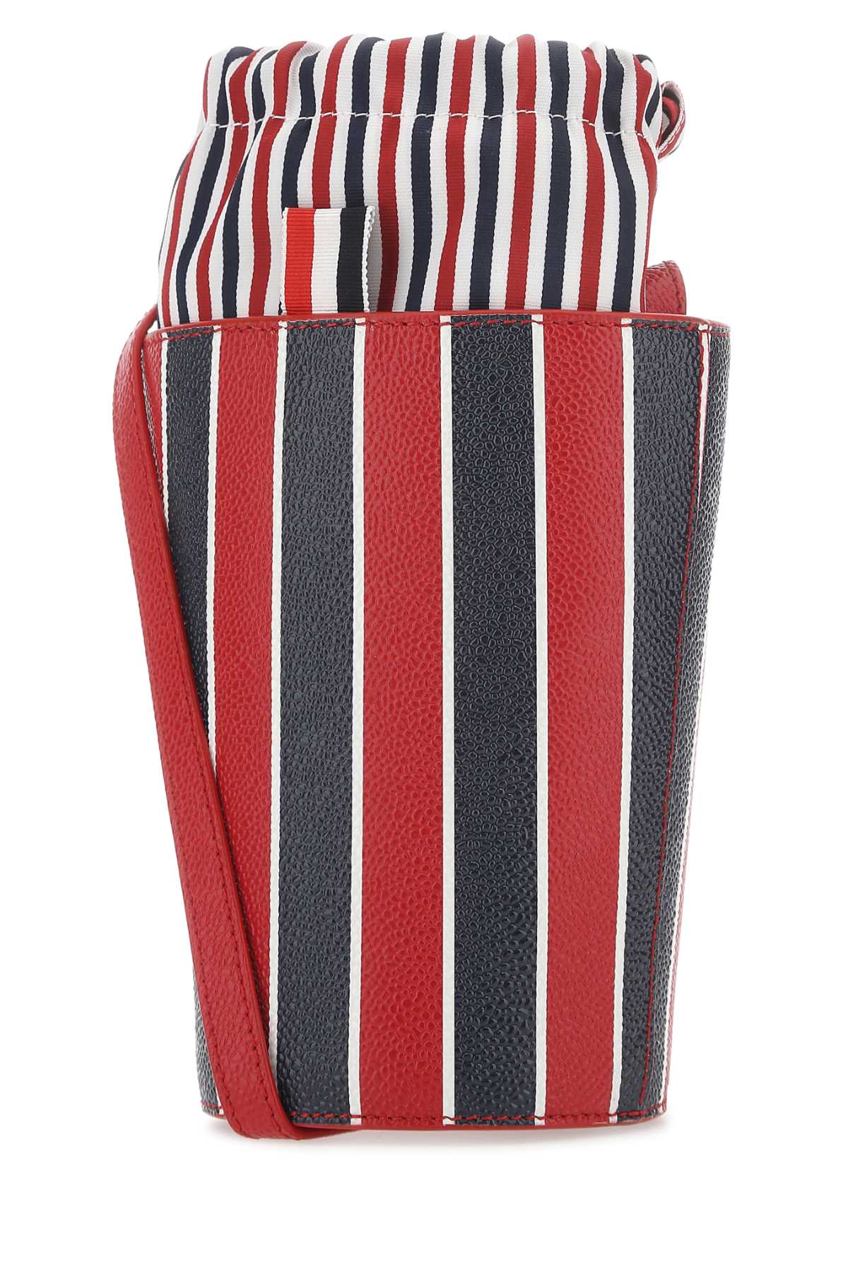 Thom Browne Women Printed Leather Mini Bucket Bag