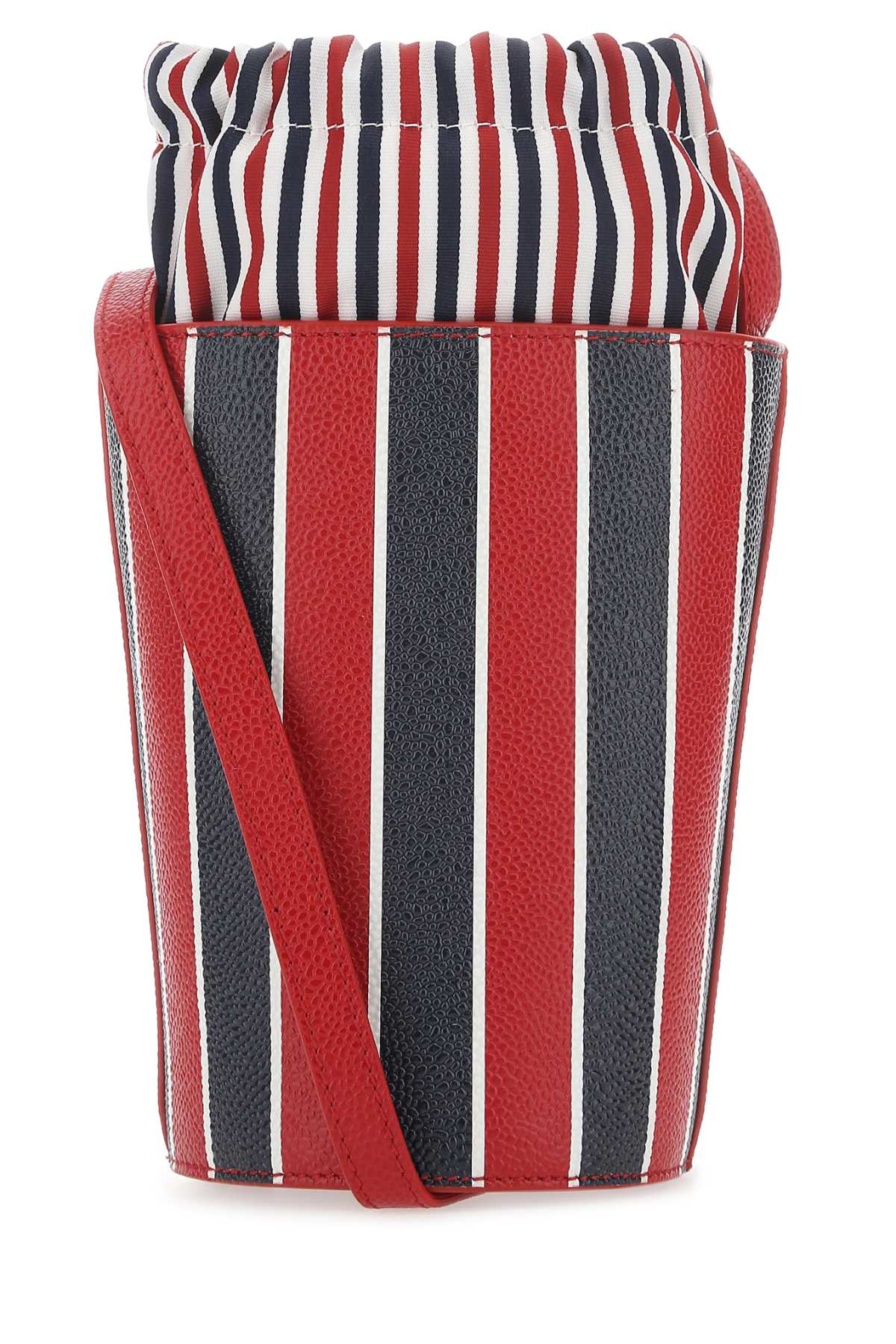 Thom Browne Women Printed Leather Mini Bucket Bag