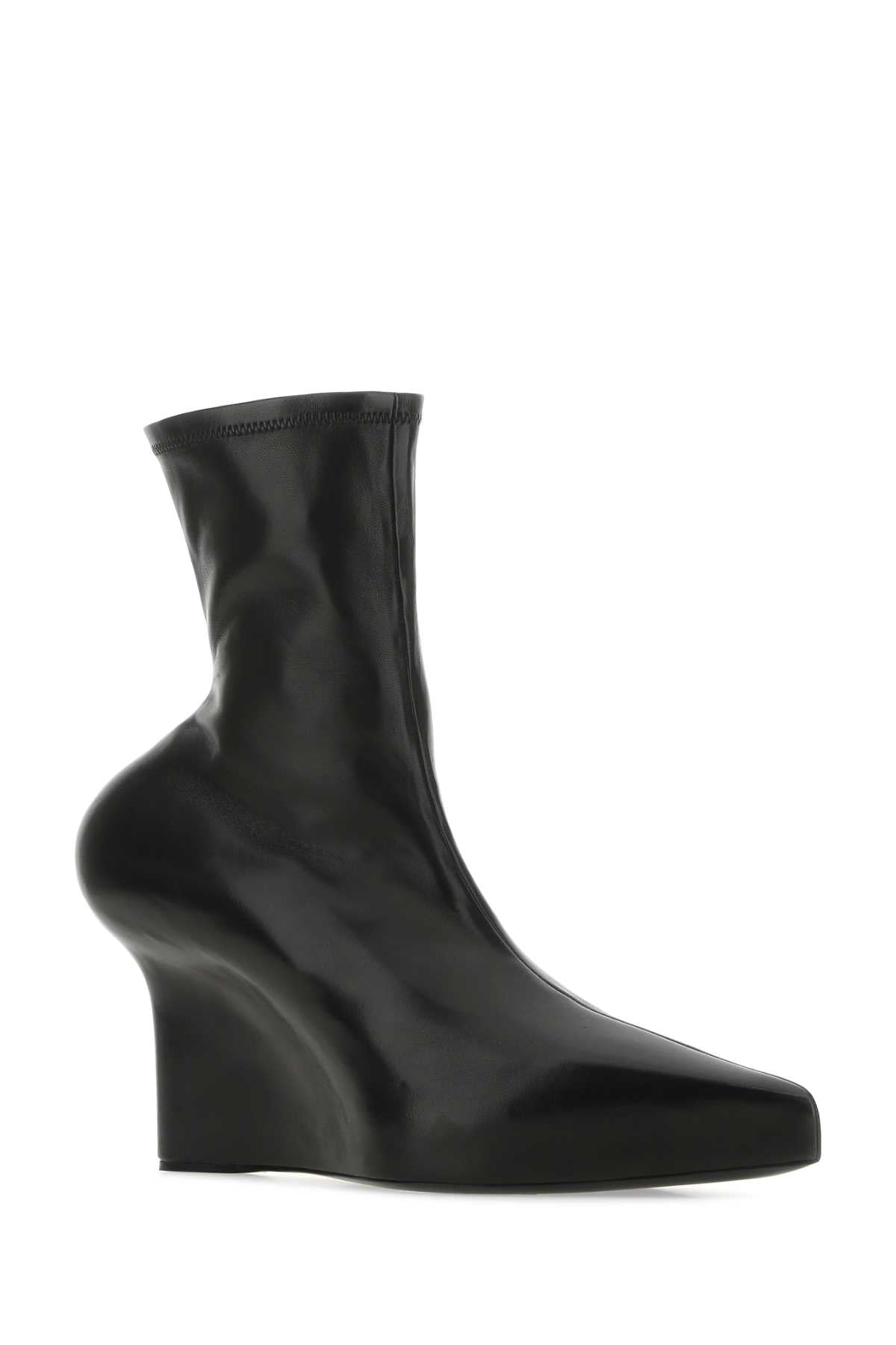 Givenchy Women Black Nappa Leather Ankle Boots - JUSTLUXURY