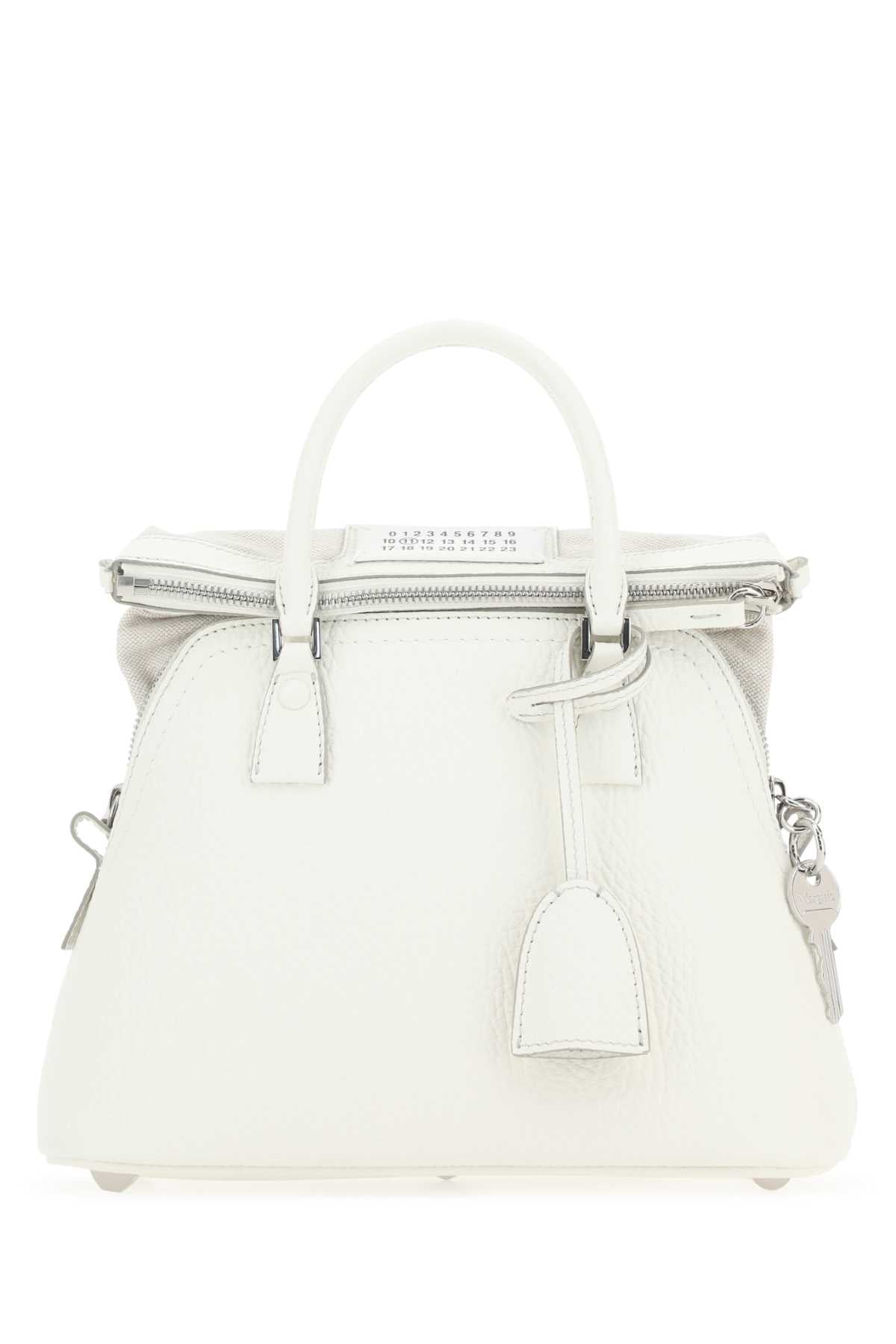 Maison Margiela Women White Leather 5Ac Handbag - JUSTLUXURY