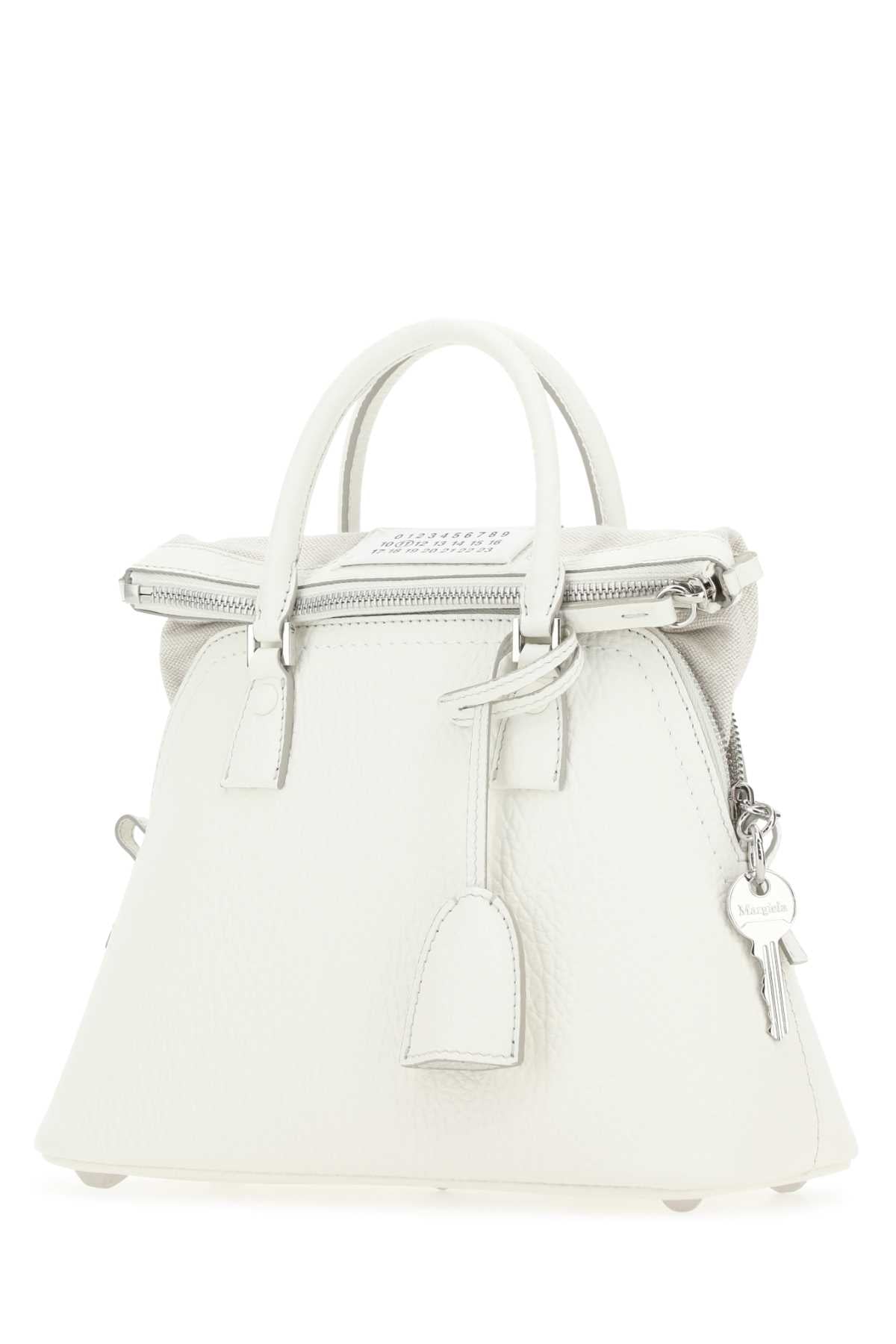 Maison Margiela Women White Leather 5Ac Handbag - JUSTLUXURY