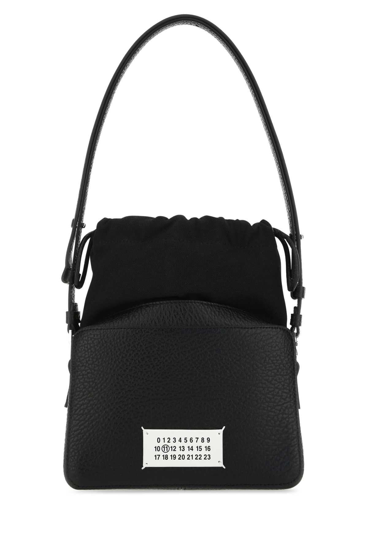 Maison Margiela Women Black Leather And Fabric 5Ac Bucket Bag - JUSTLUXURY