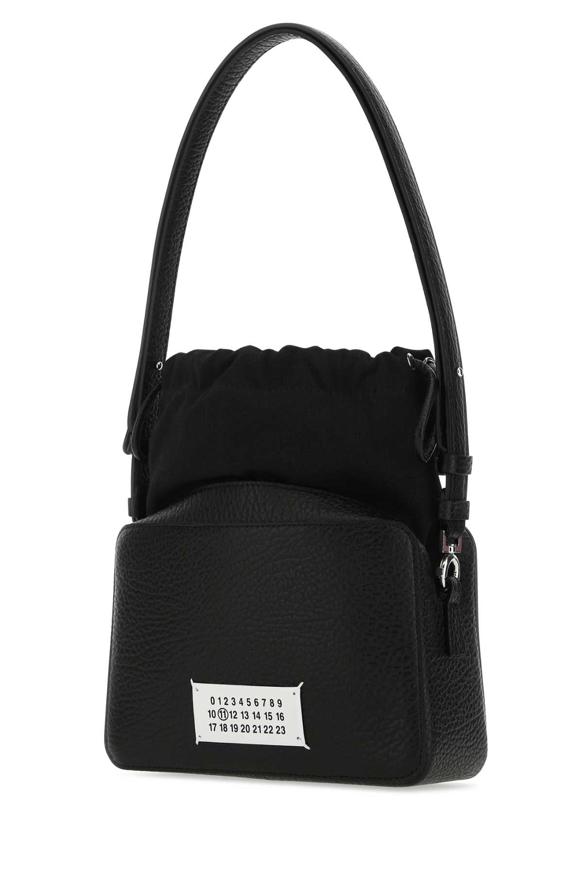 Maison Margiela Women Black Leather And Fabric 5Ac Bucket Bag - JUSTLUXURY