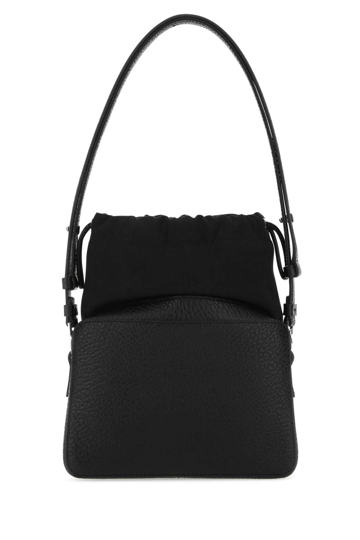 Maison Margiela Women Black Leather And Fabric 5Ac Bucket Bag - JUSTLUXURY