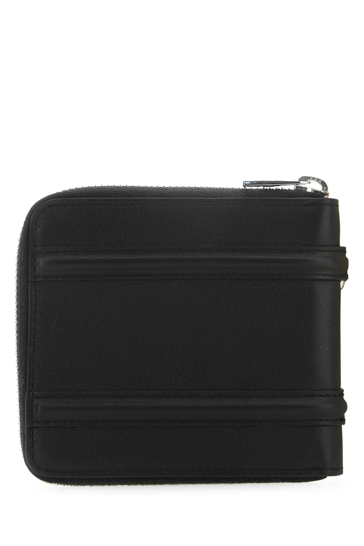 Alexander Mcqueen Men Black Leather Wallet - JUSTLUXURY