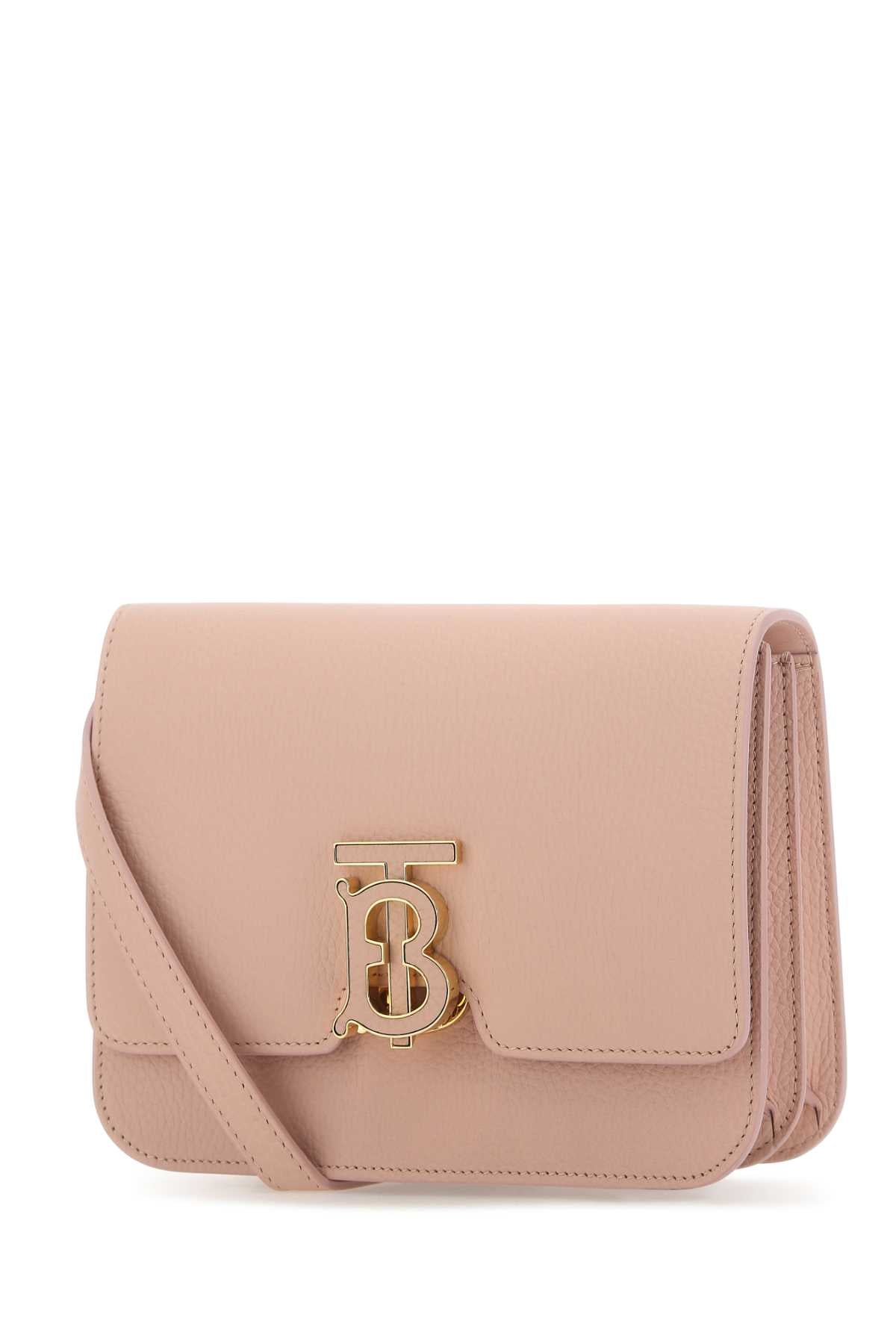 Burberry Women Pink Leather Small Tb Crossbody Bag - JUSTLUXURY