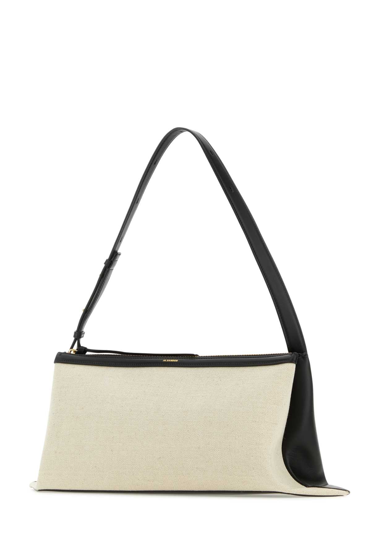 Jil Sander Women Two-Tone Canvas And Leather Medium Empire Shoulder Bag - JUSTLUXURY