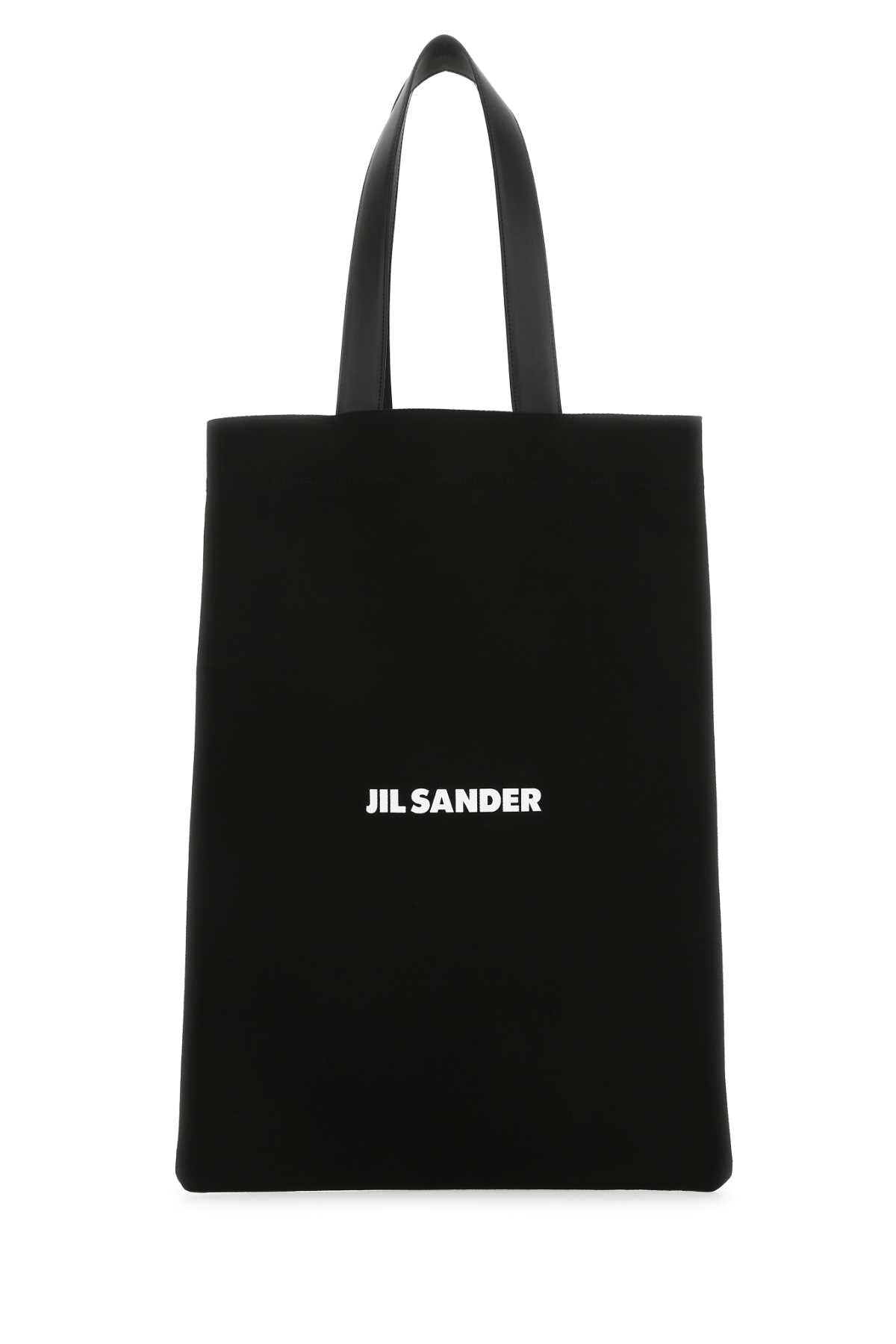 Jil Sander Women Black Canvas Shopping Bag - JUSTLUXURY