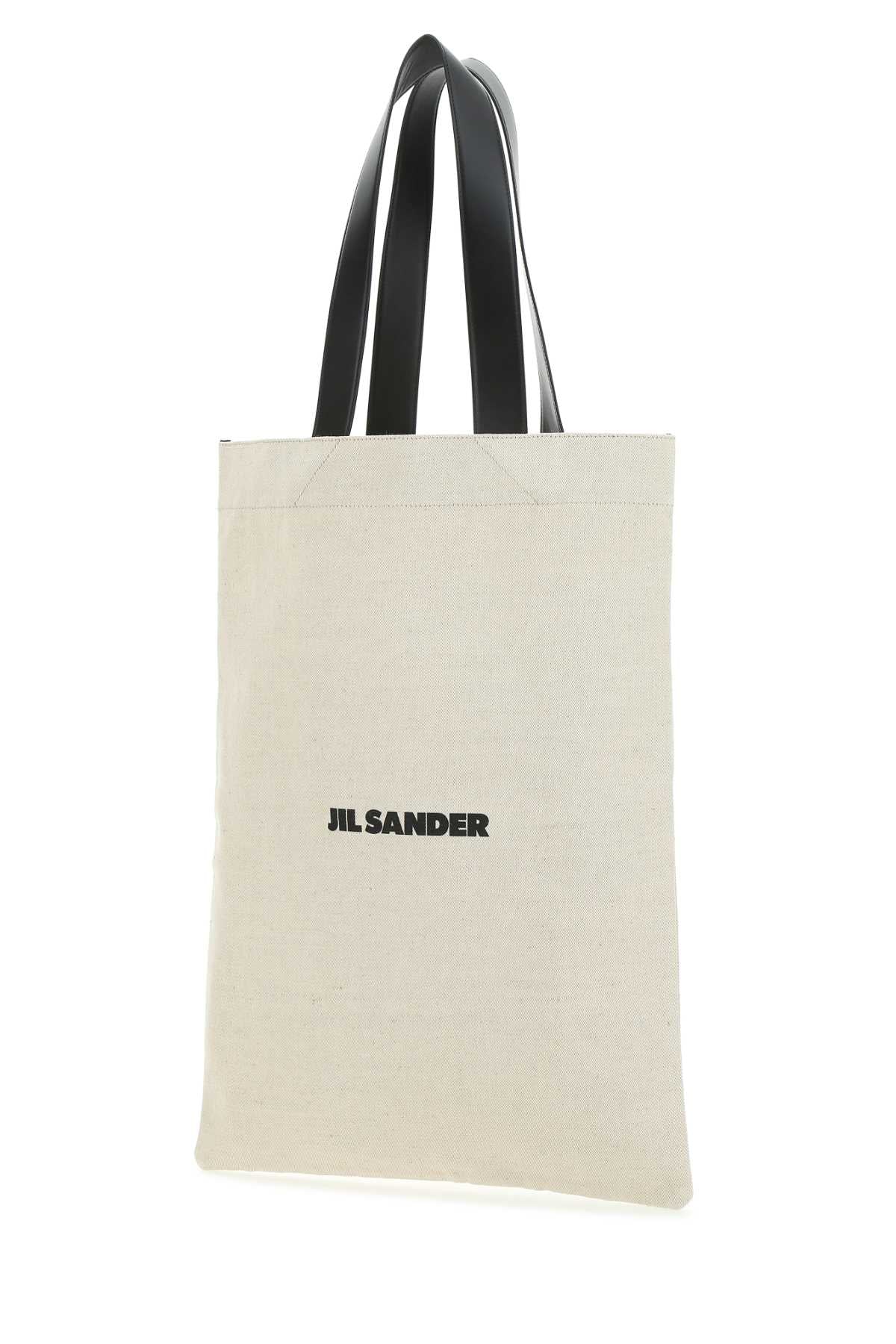 Jil Sander Women Sand Canvas Shopping Bag - JUSTLUXURY