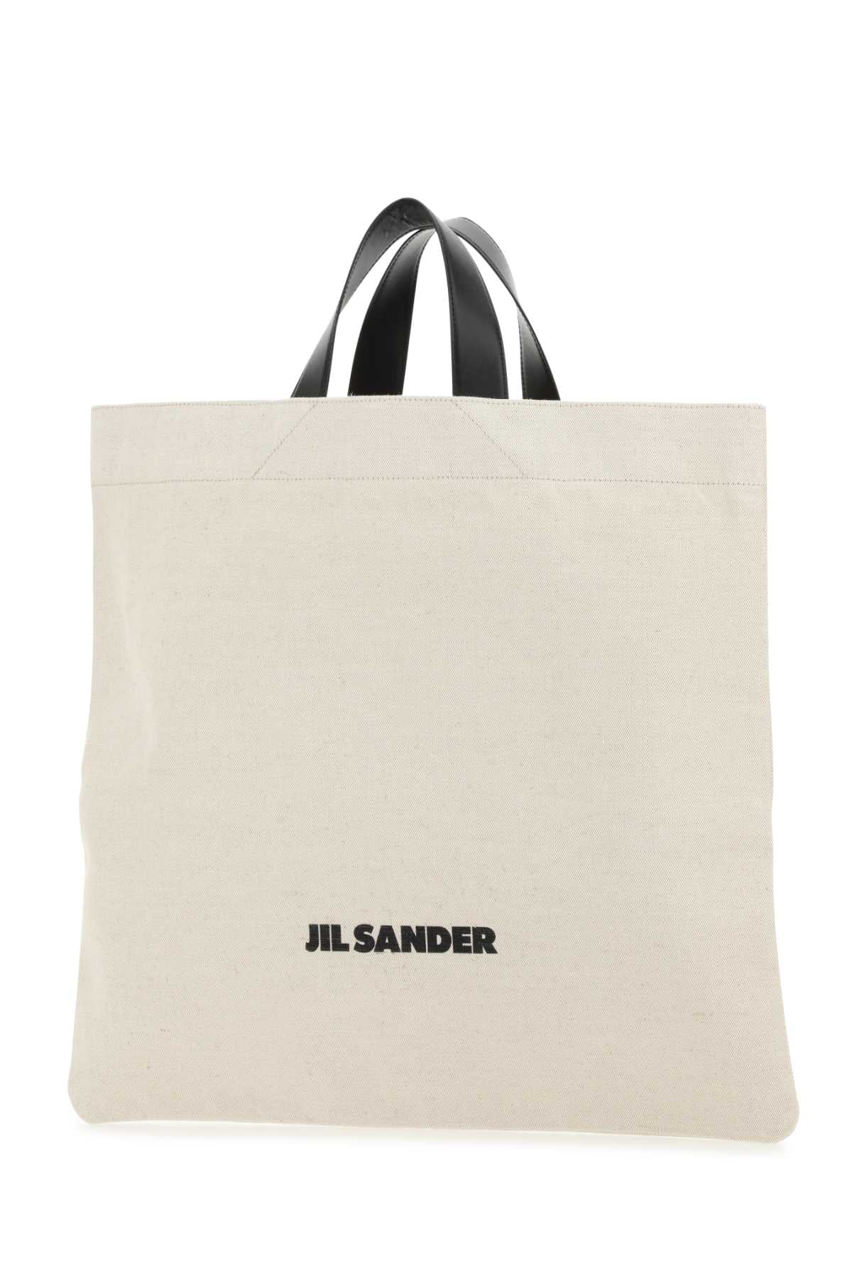 Jil Sander Women Sand Canvas Shopping Bag - JUSTLUXURY
