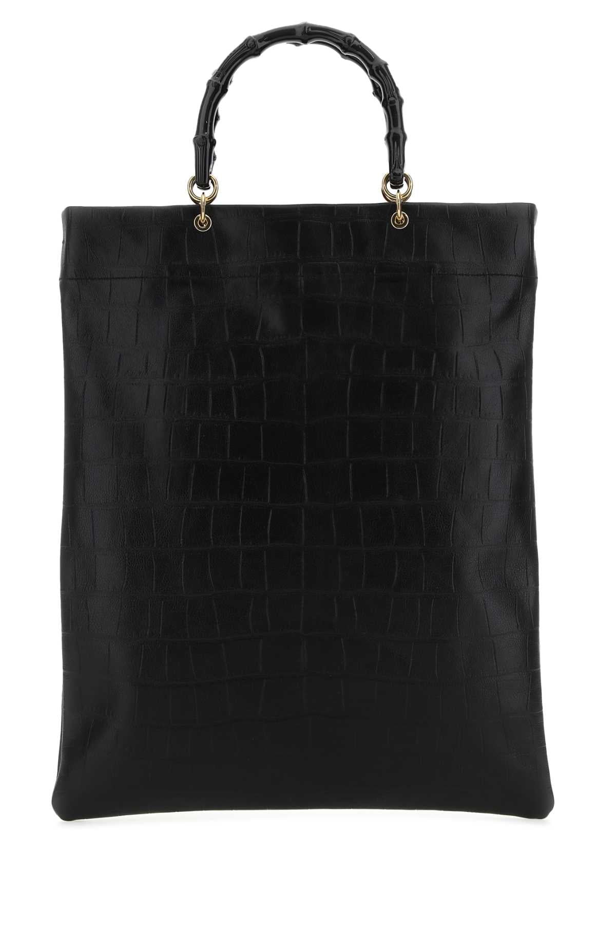 Jil Sander Women Black Leather Medium Shopping Bag - JUSTLUXURY