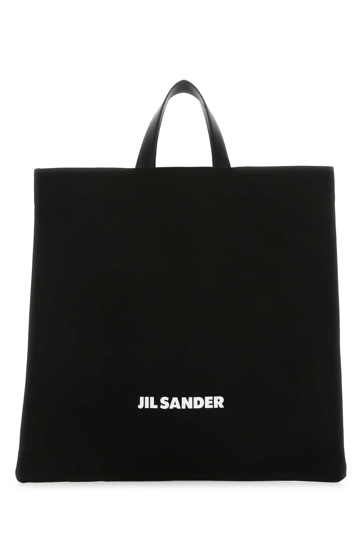 Jil Sander Women Black Canvas Shopping Bag - JUSTLUXURY