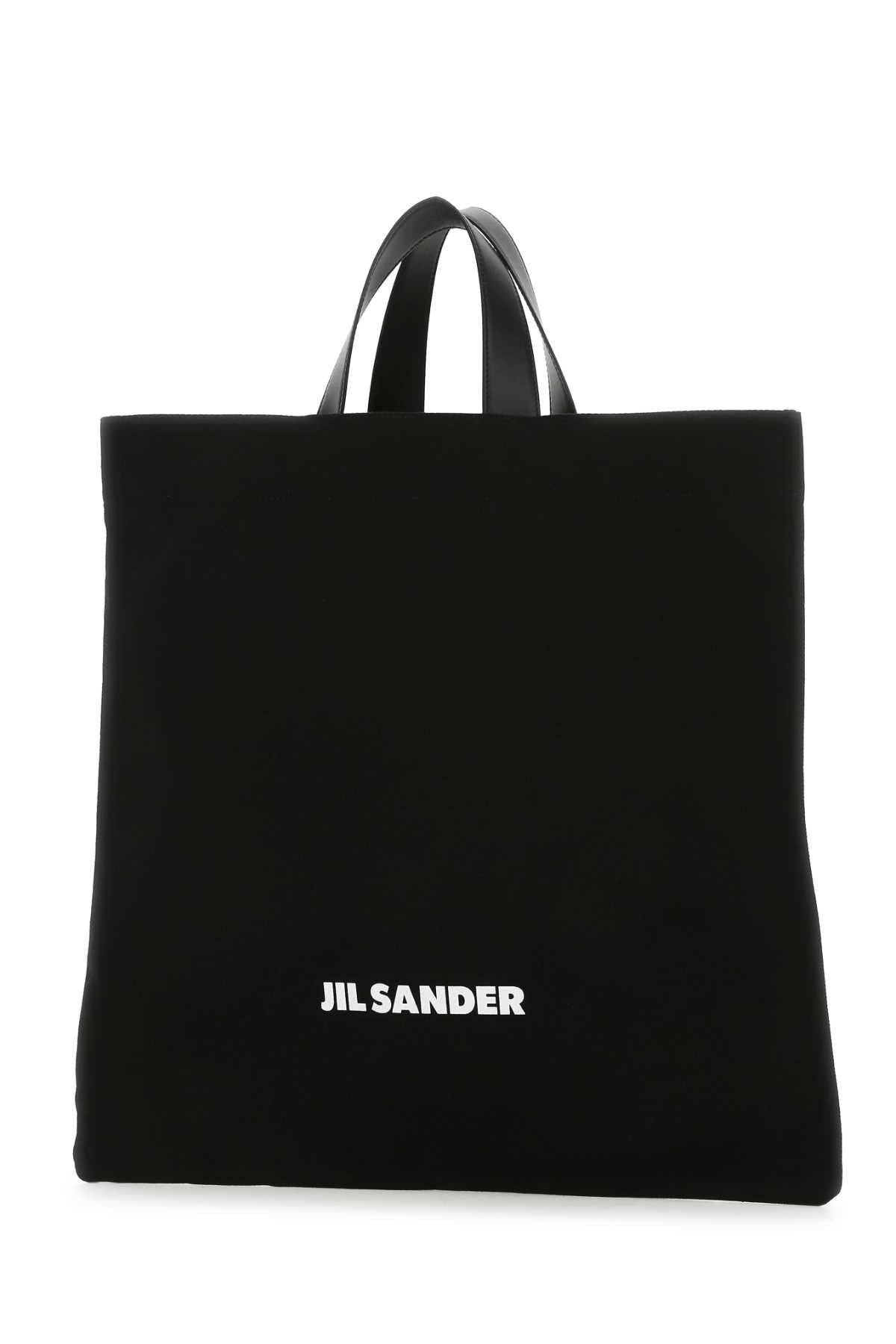 Jil Sander Women Black Canvas Shopping Bag - JUSTLUXURY