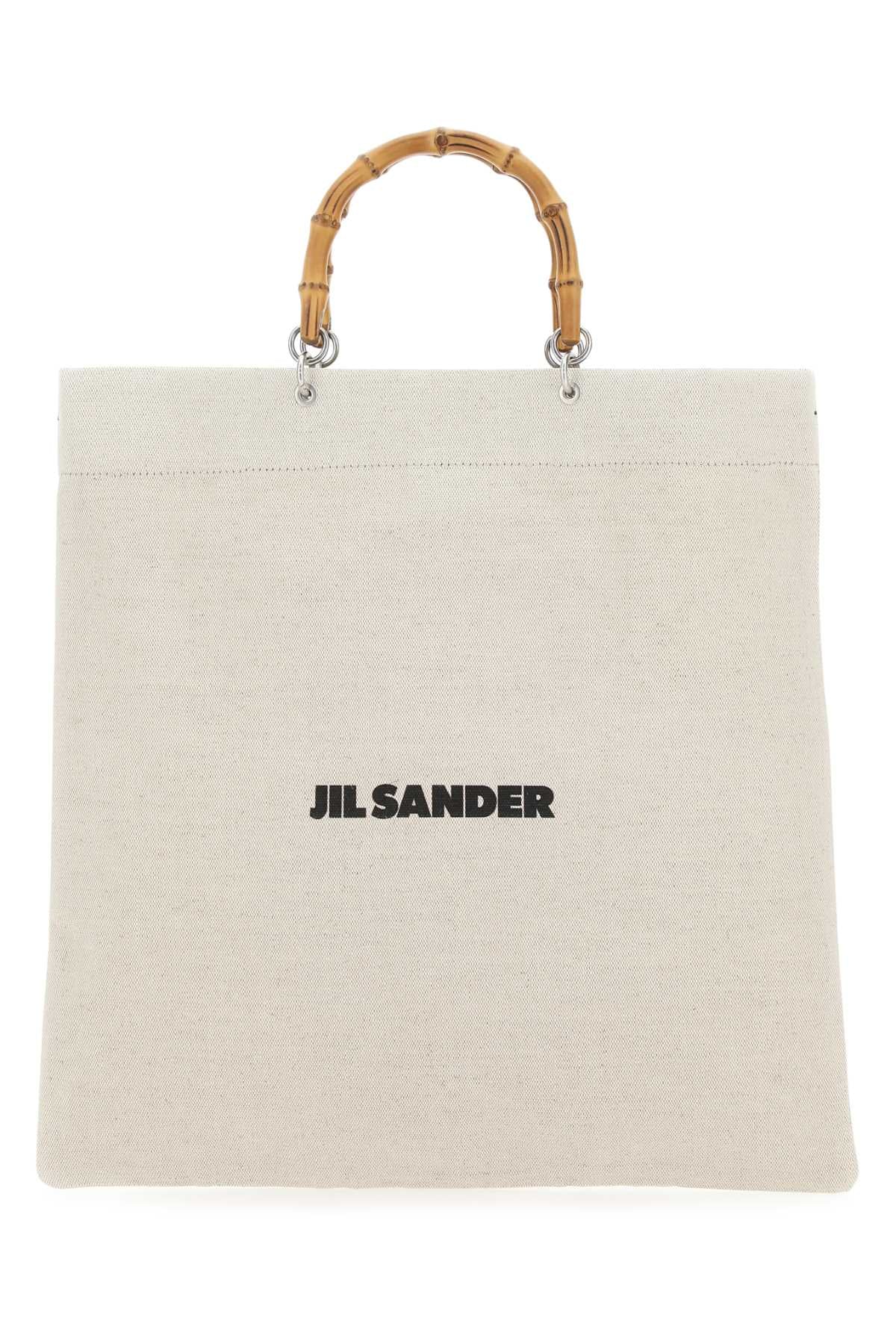 Jil Sander Men Sand Canvas Handbag - JUSTLUXURY