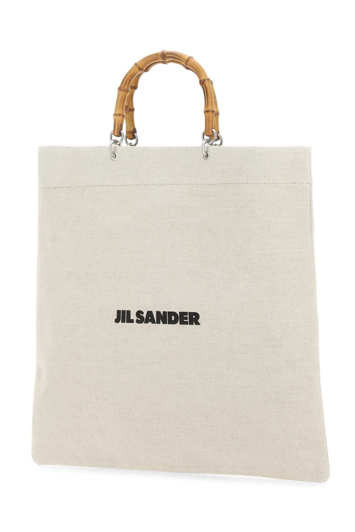 Jil Sander Men Sand Canvas Handbag - JUSTLUXURY