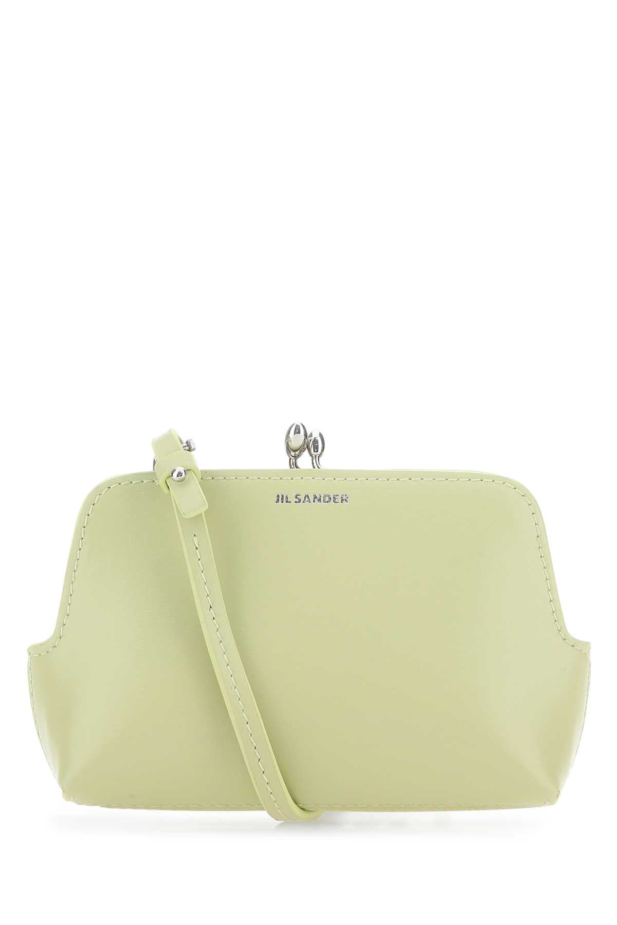 Jil Sander Women Pastel Green Leather Micro Goji Crossbody Bag - JUSTLUXURY