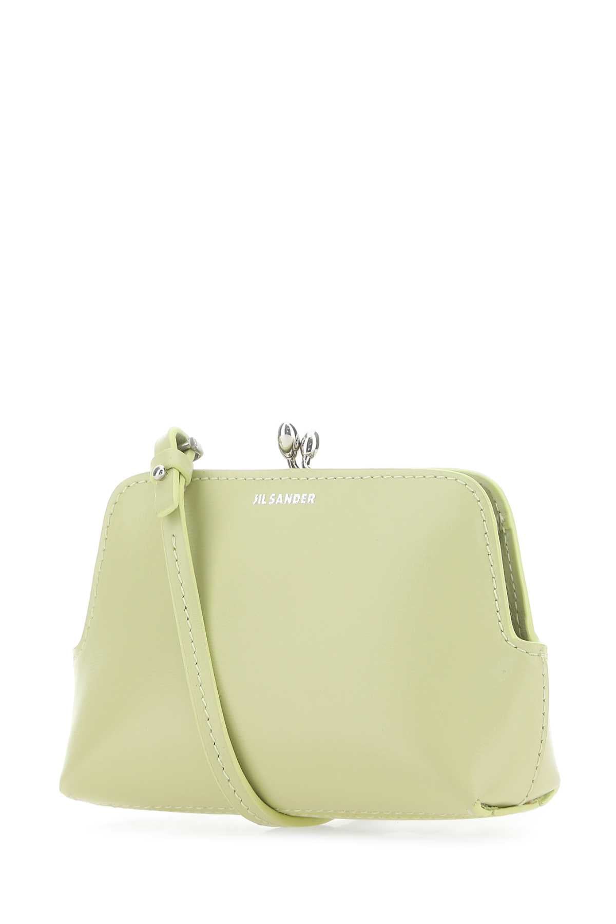 Jil Sander Women Pastel Green Leather Micro Goji Crossbody Bag - JUSTLUXURY