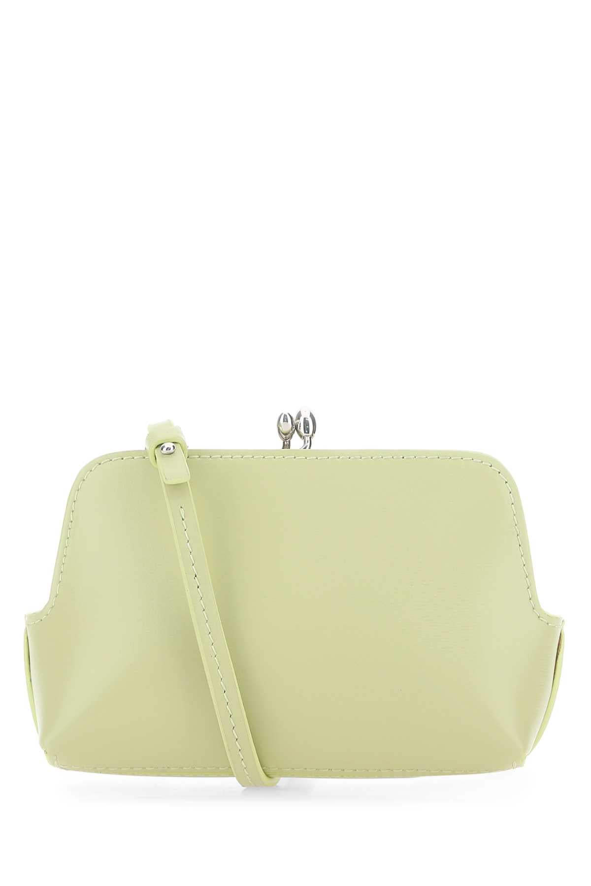 Jil Sander Women Pastel Green Leather Micro Goji Crossbody Bag - JUSTLUXURY
