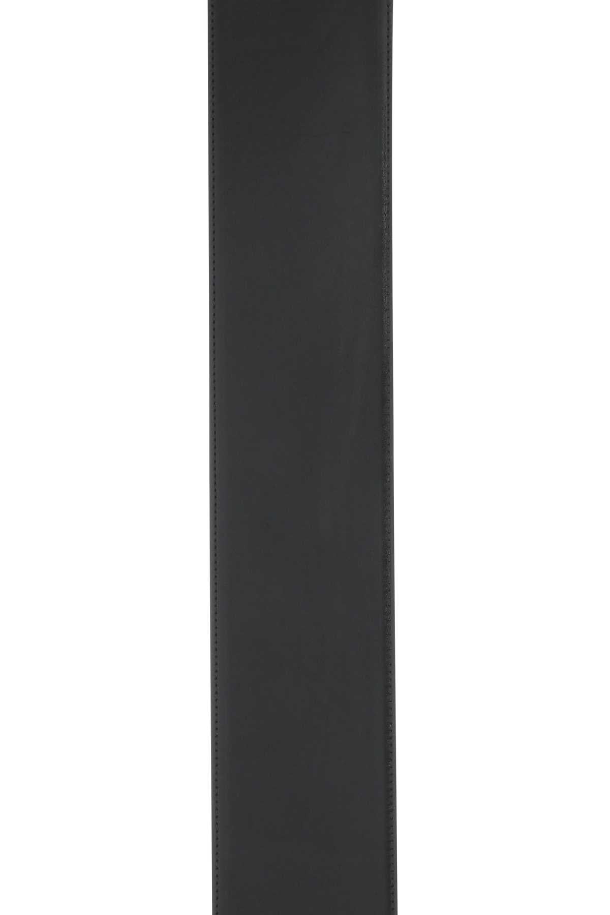 Alexander Mcqueen Women Black Leather Belt - JUSTLUXURY