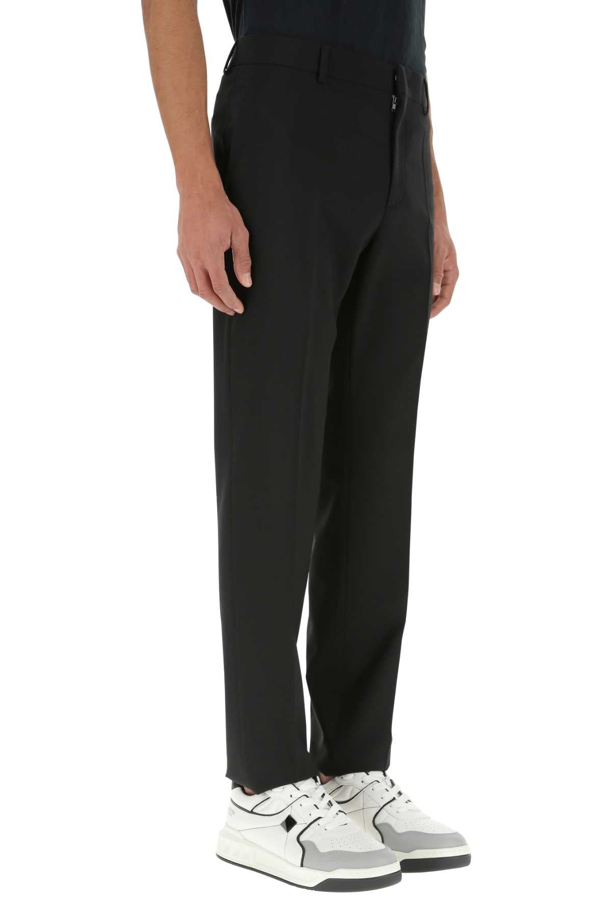 Valentino Garavani Men Black Wool Pant