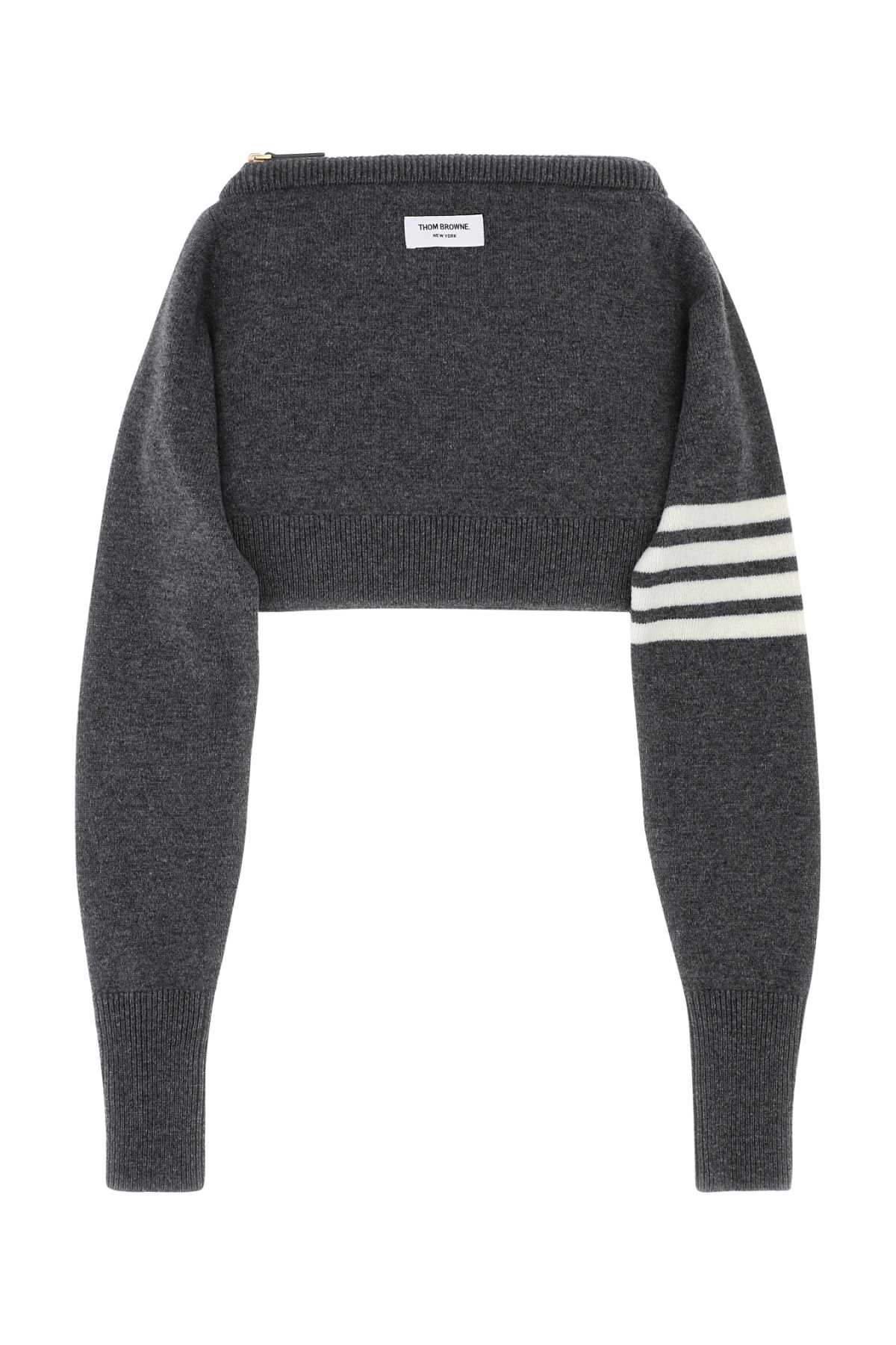 Thom Browne Unisex Melange Grey Wool Clutch
