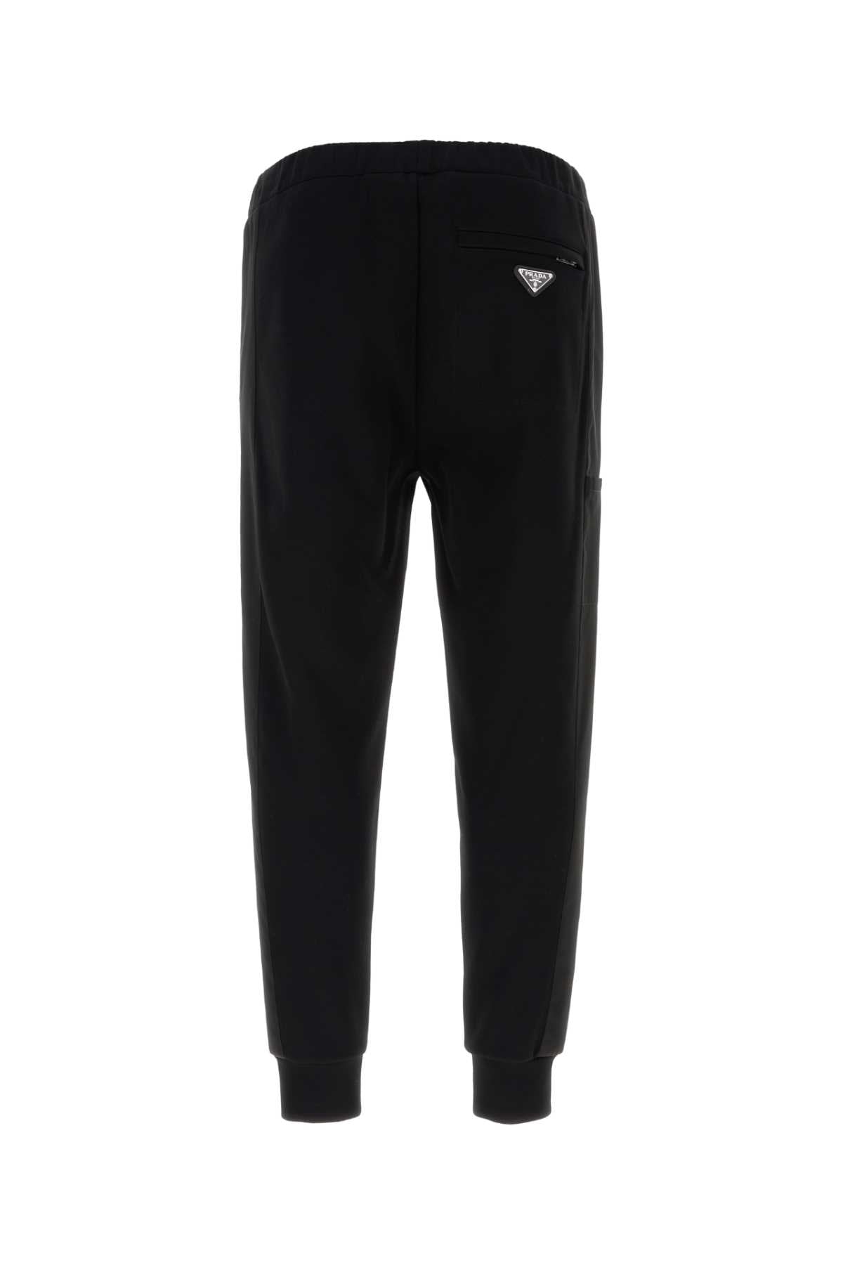 Prada Men Black Cotton Blend Joggers
