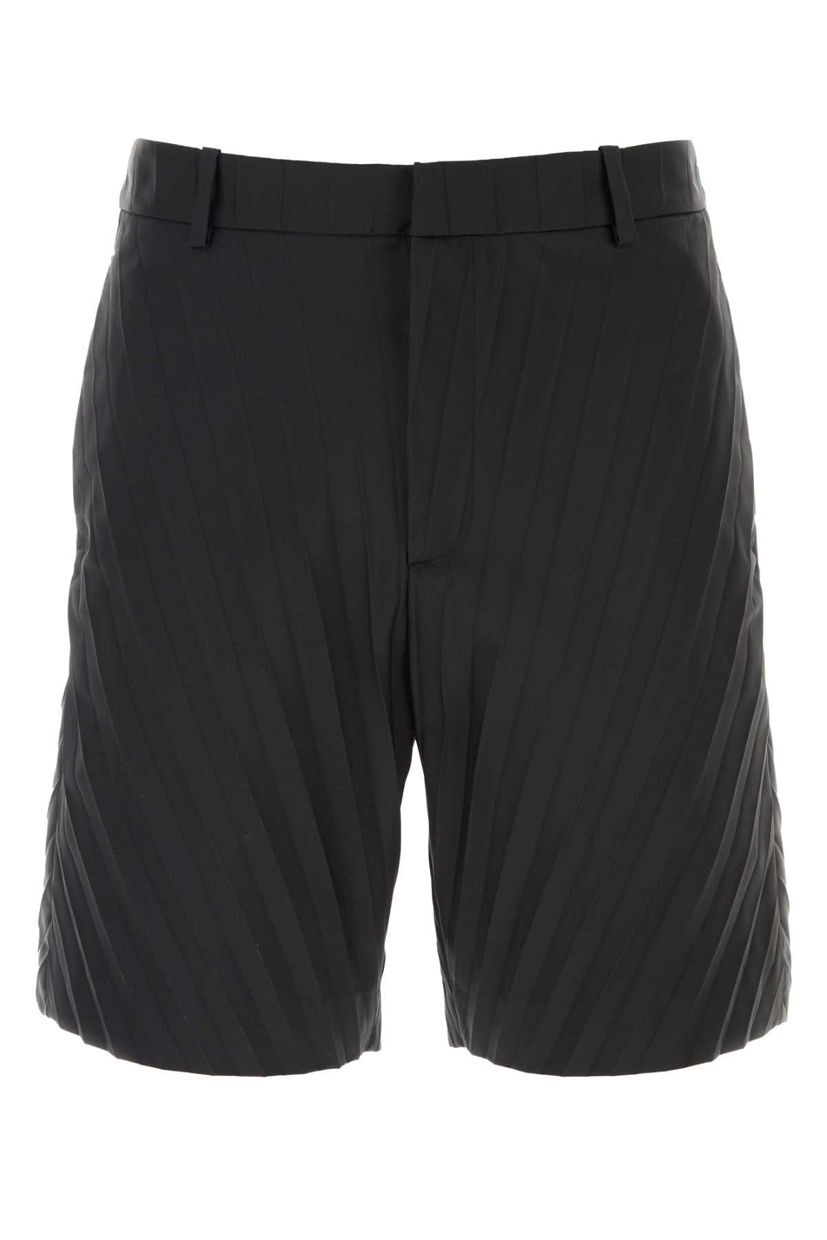Valentino Garavani Men Black Nylon Bermuda Shorts
