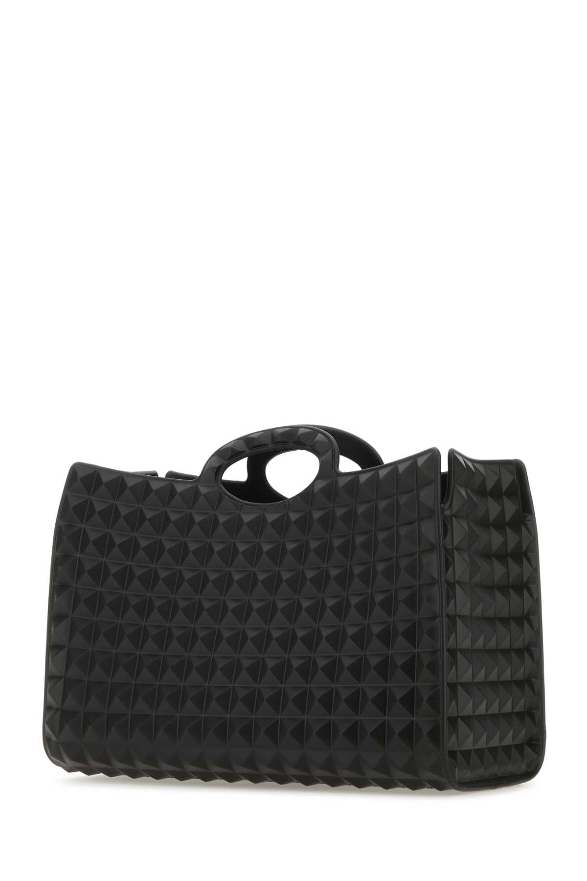 Valentino Garavani Men Black Rubber Le Troisiã¨Me Shopping Bag