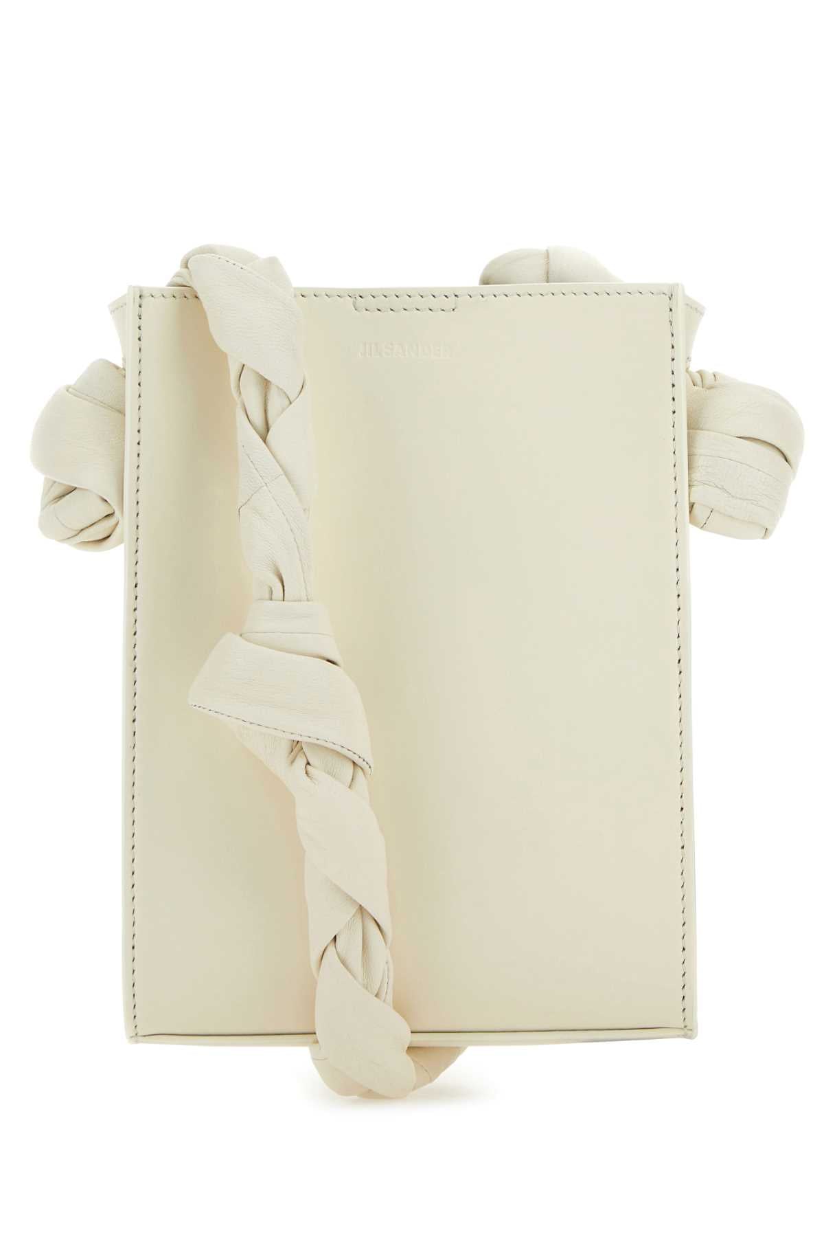 Jil Sander Women Ivory Leather Tangle Shoulder Bag - JUSTLUXURY
