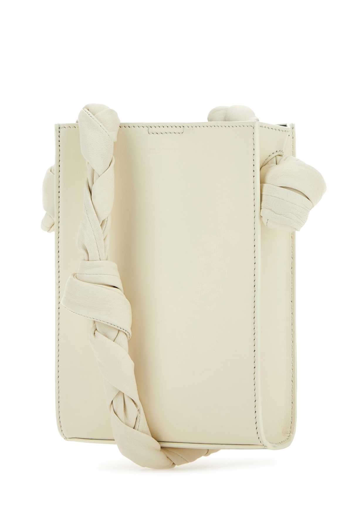 Jil Sander Women Ivory Leather Tangle Shoulder Bag - JUSTLUXURY