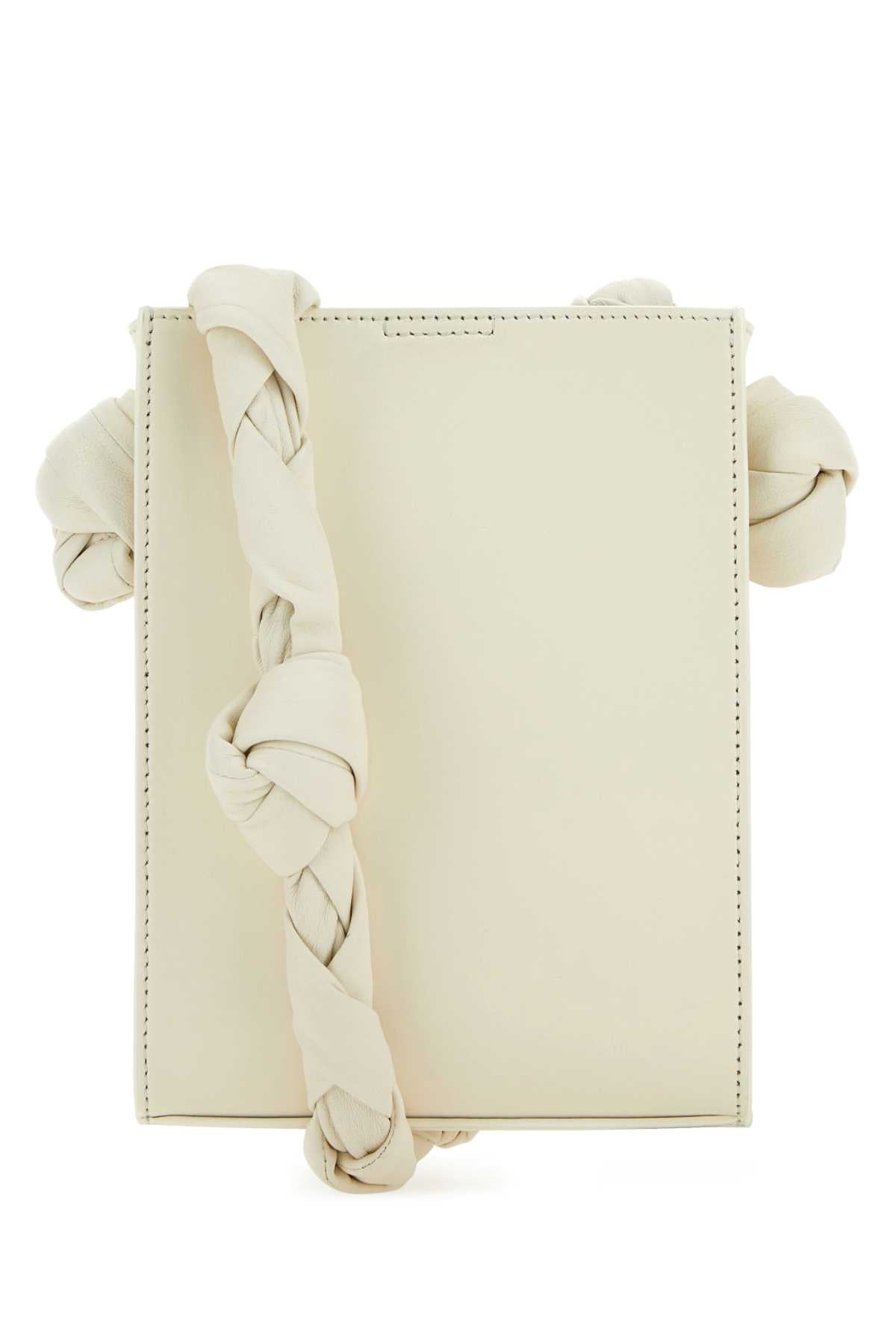 Jil Sander Women Ivory Leather Tangle Shoulder Bag - JUSTLUXURY