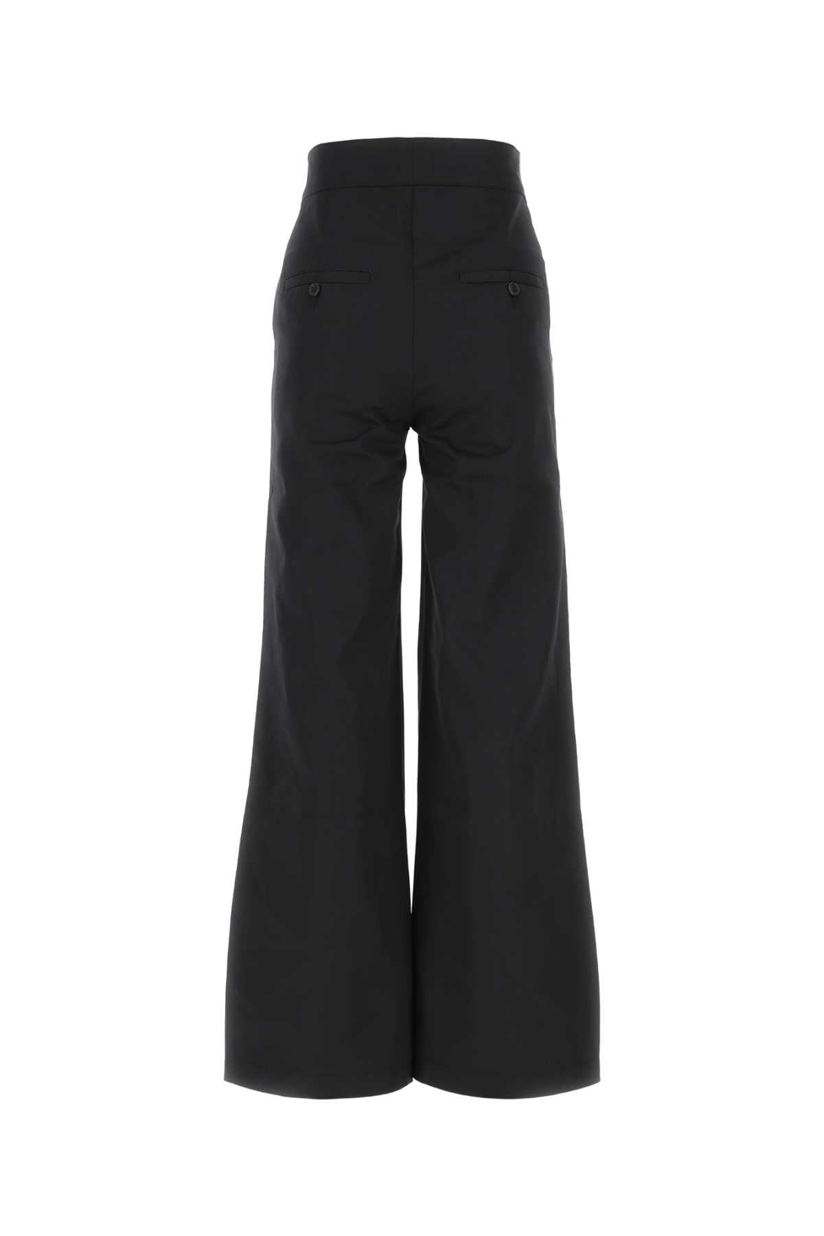 Palm Angels Women Black Polyester Blend Pant - JUSTLUXURY