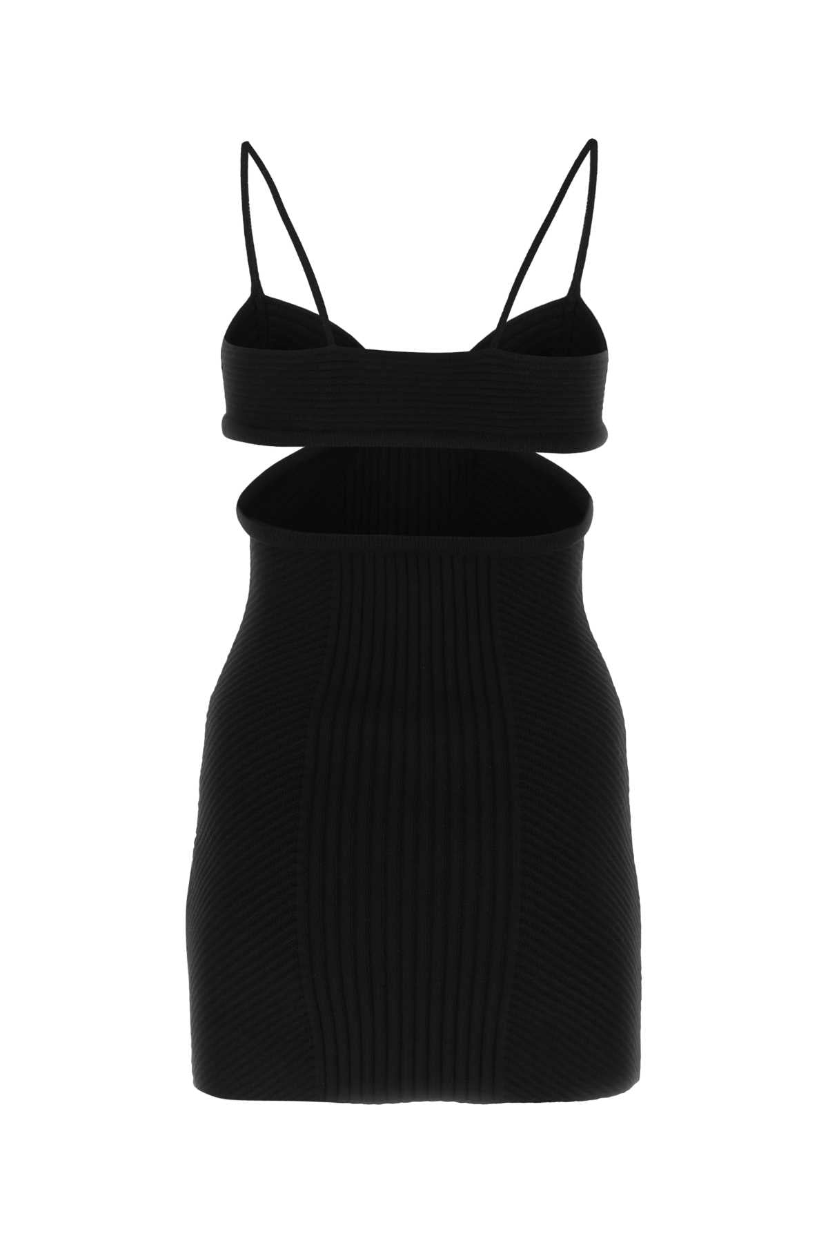 Off White Women Black Viscose Blend Mini Dress - JUSTLUXURY