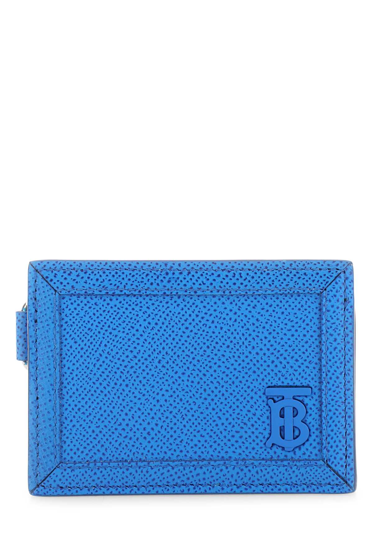 Burberry Men Turquoise Leather Card Holder - JUSTLUXURY