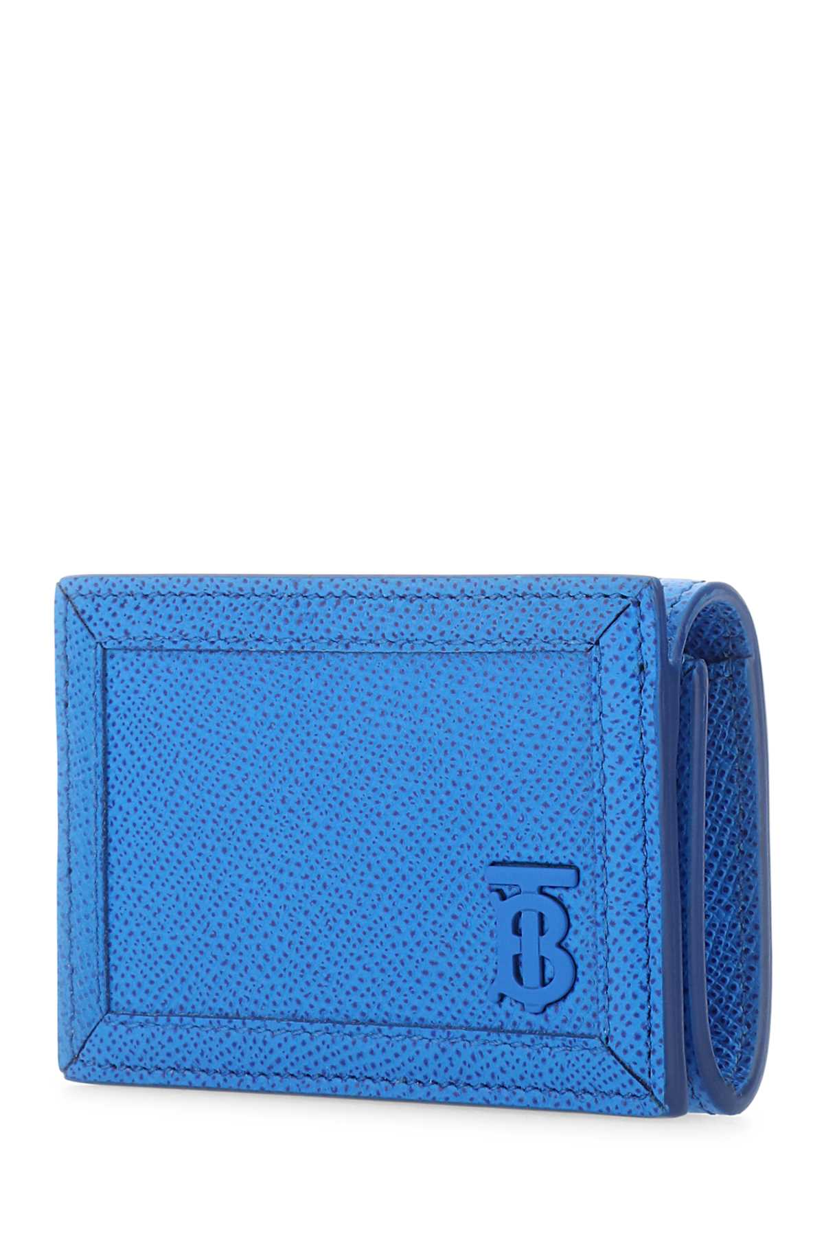 Burberry Men Turquoise Leather Card Holder - JUSTLUXURY