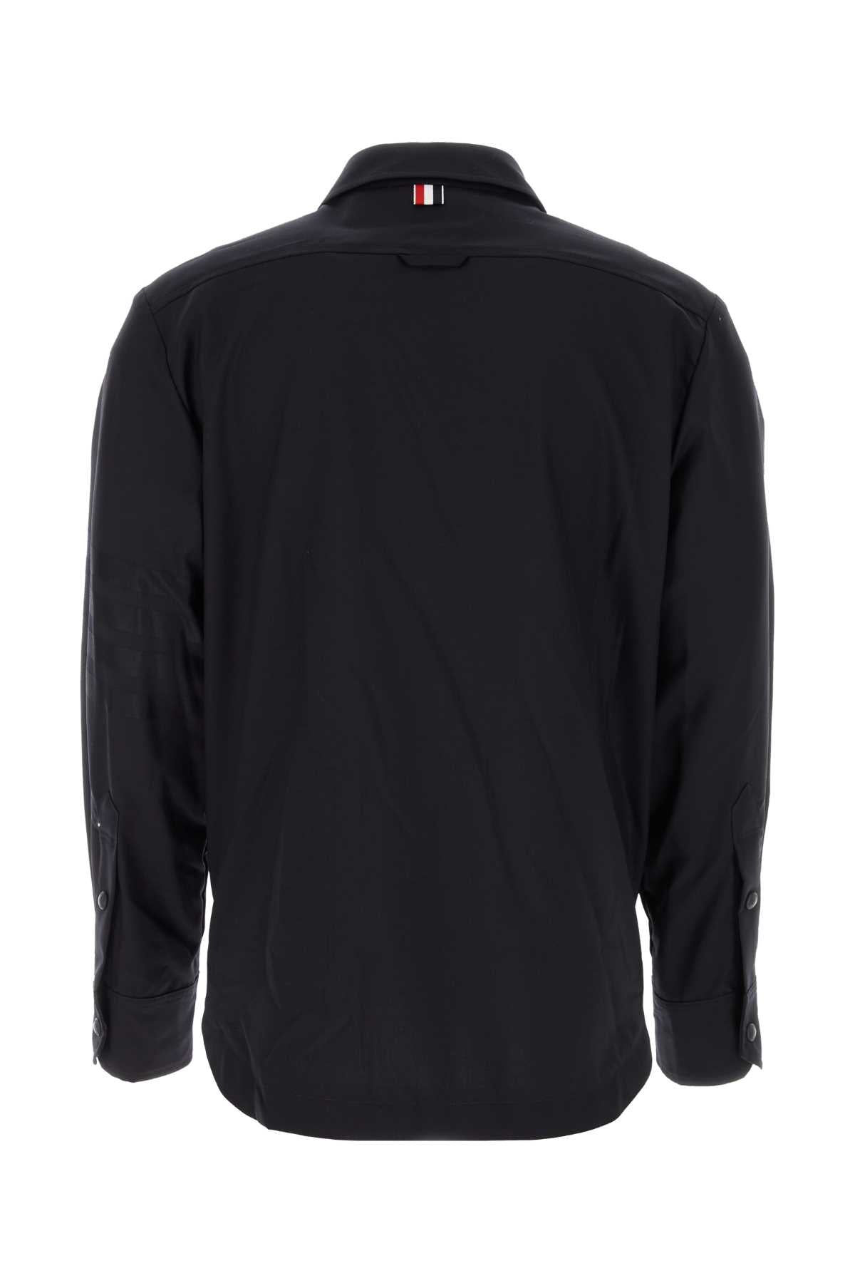 Thom Browne Men Midnight Blue Wool Shirt - JUSTLUXURY