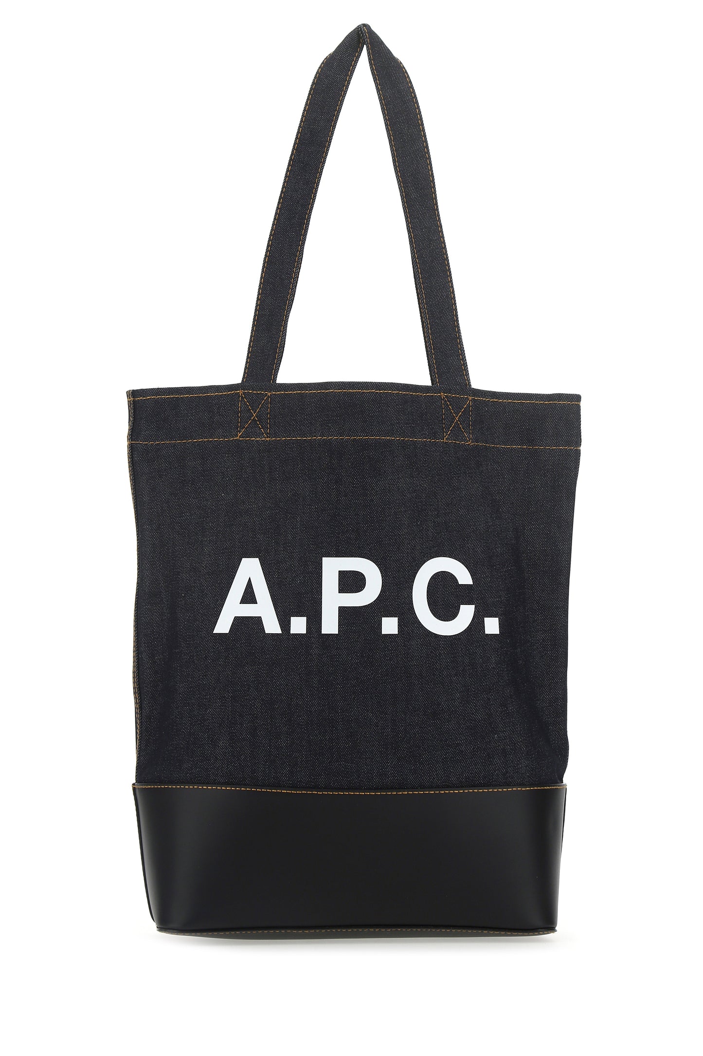 A.P.C. Men Blue Denim And Leather Shopping Bag - JUSTLUXURY