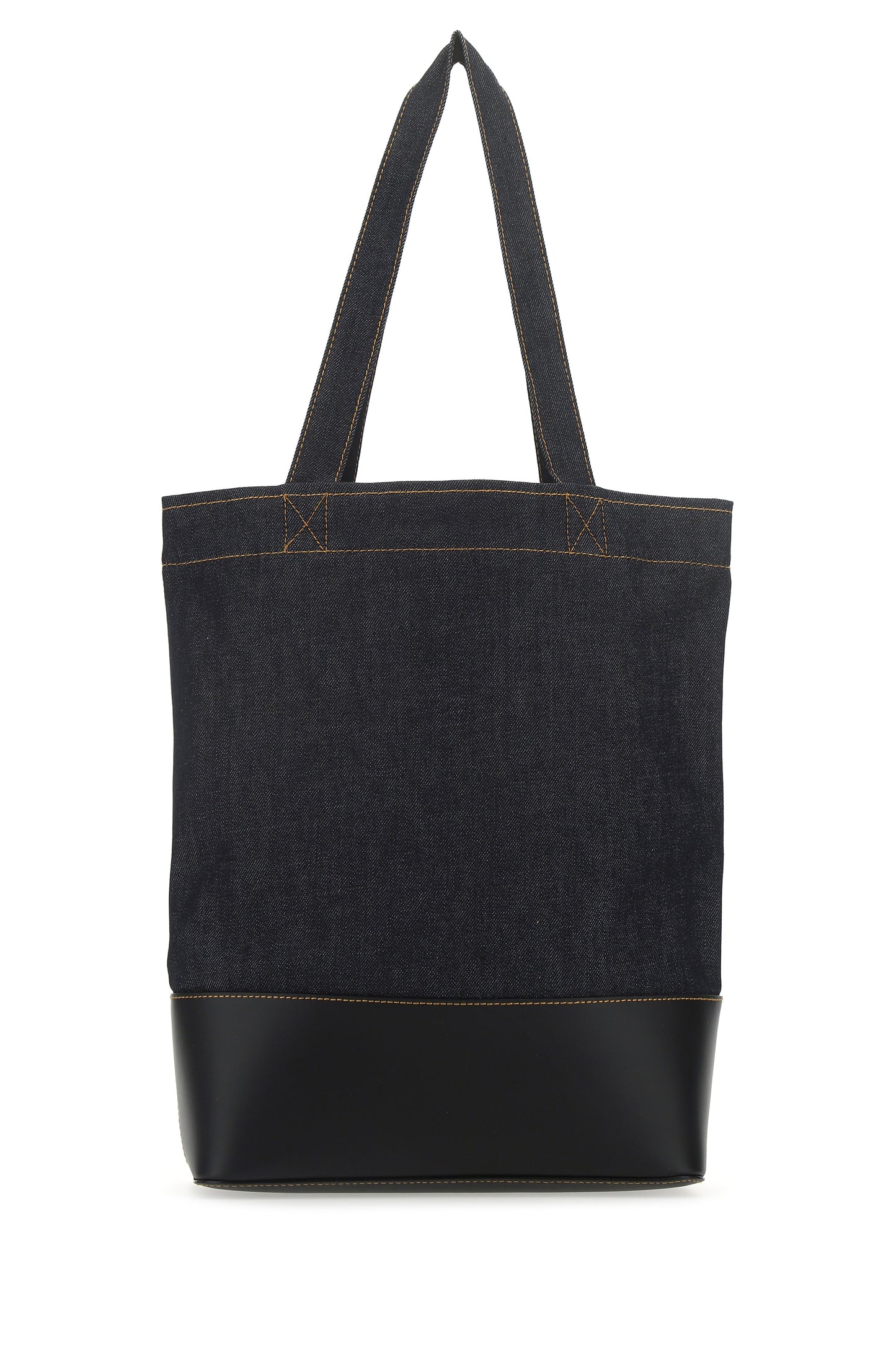 A.P.C. Men Blue Denim And Leather Shopping Bag - JUSTLUXURY