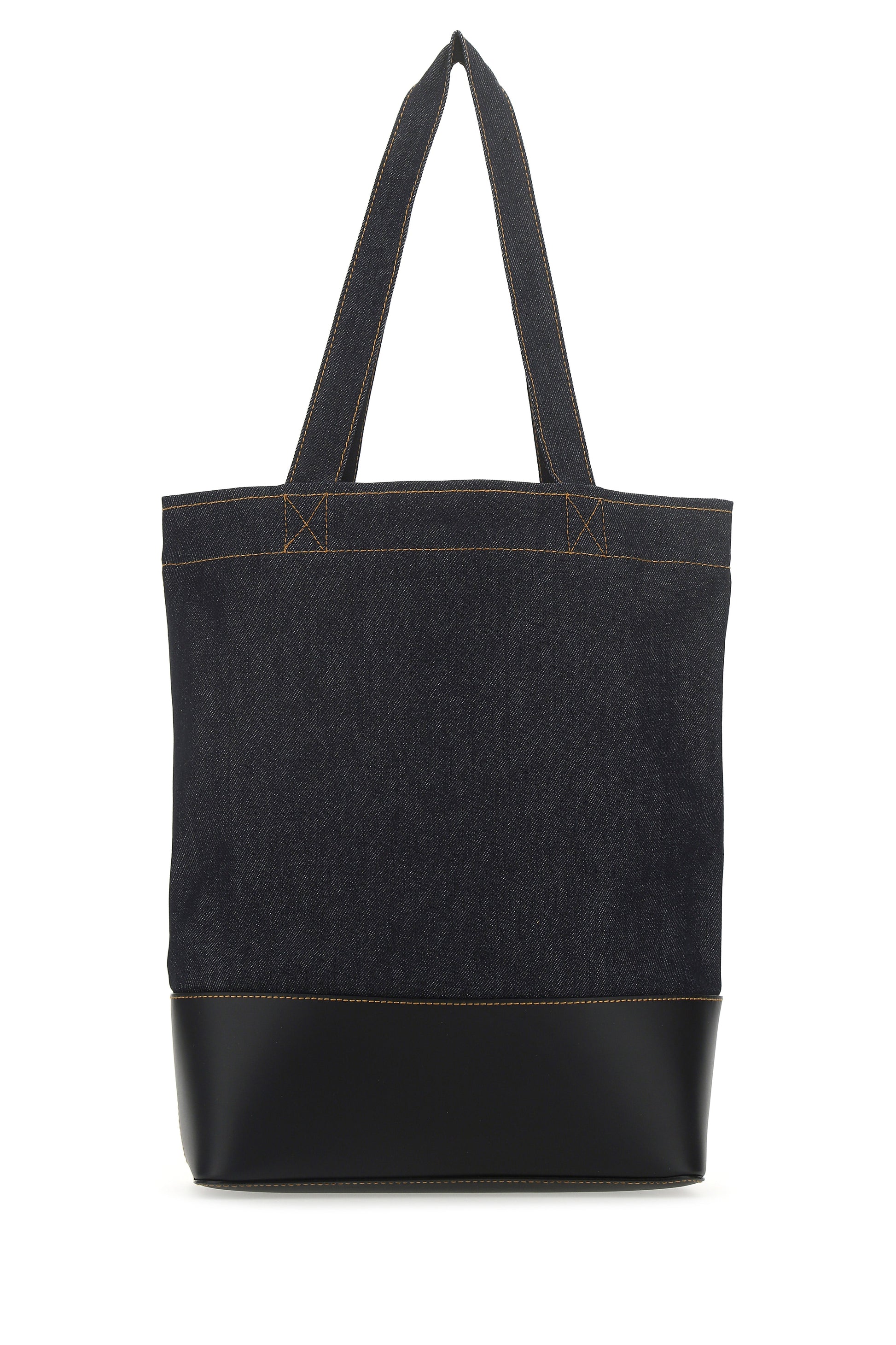 A.P.C. Men Blue Denim And Leather Shopping Bag - JUSTLUXURY